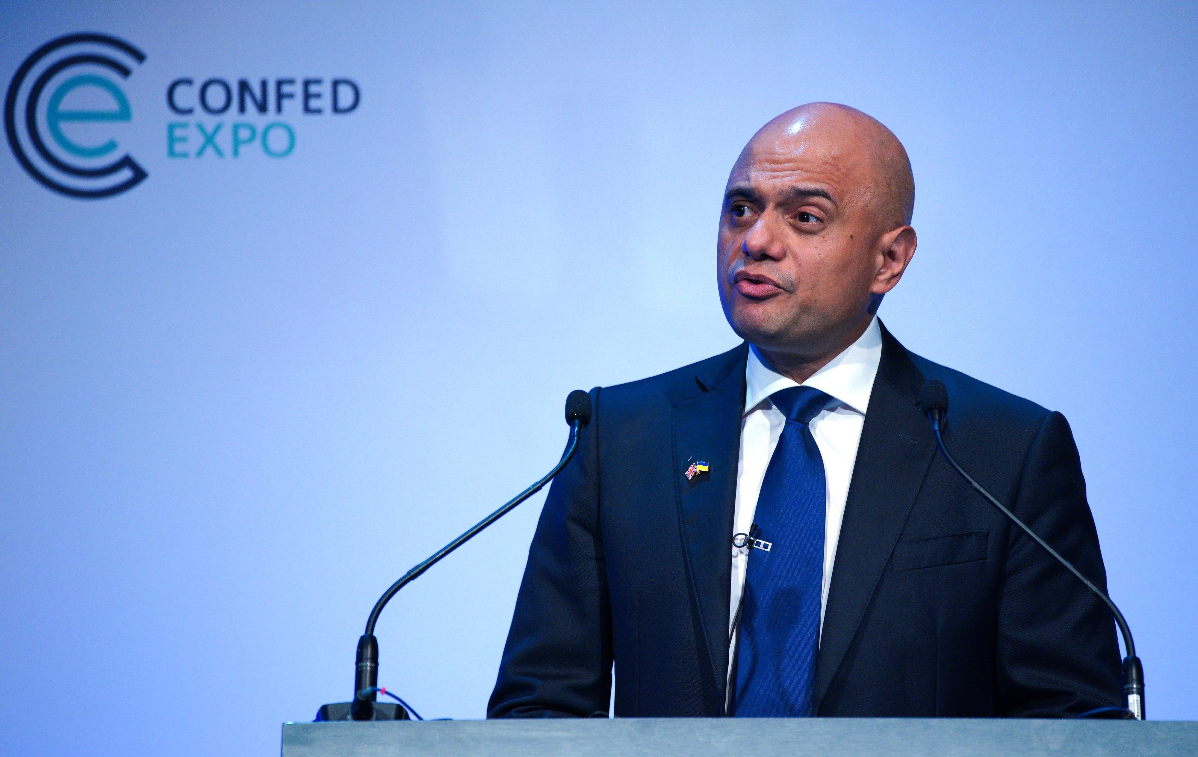 Health Secretary Sajid Javid speaking during the NHS ConfedExpo (Peter Byrne/PA)