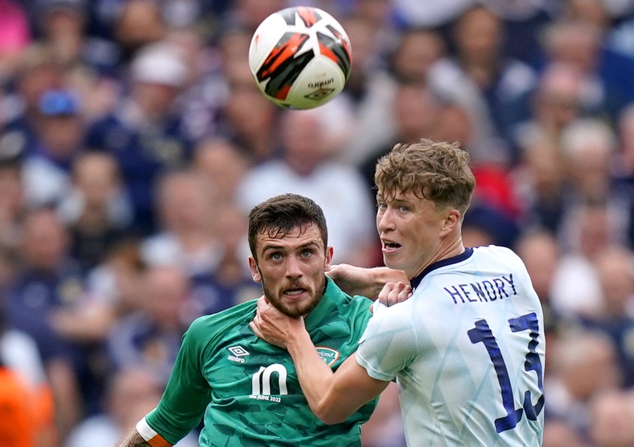 Jack Hendry (right) was ever-present in June for Scotland (Niall Carson/PA)