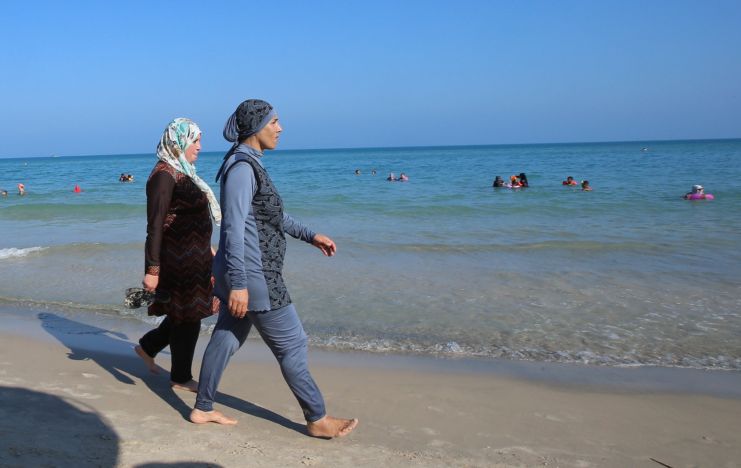 Women wearing burkinis