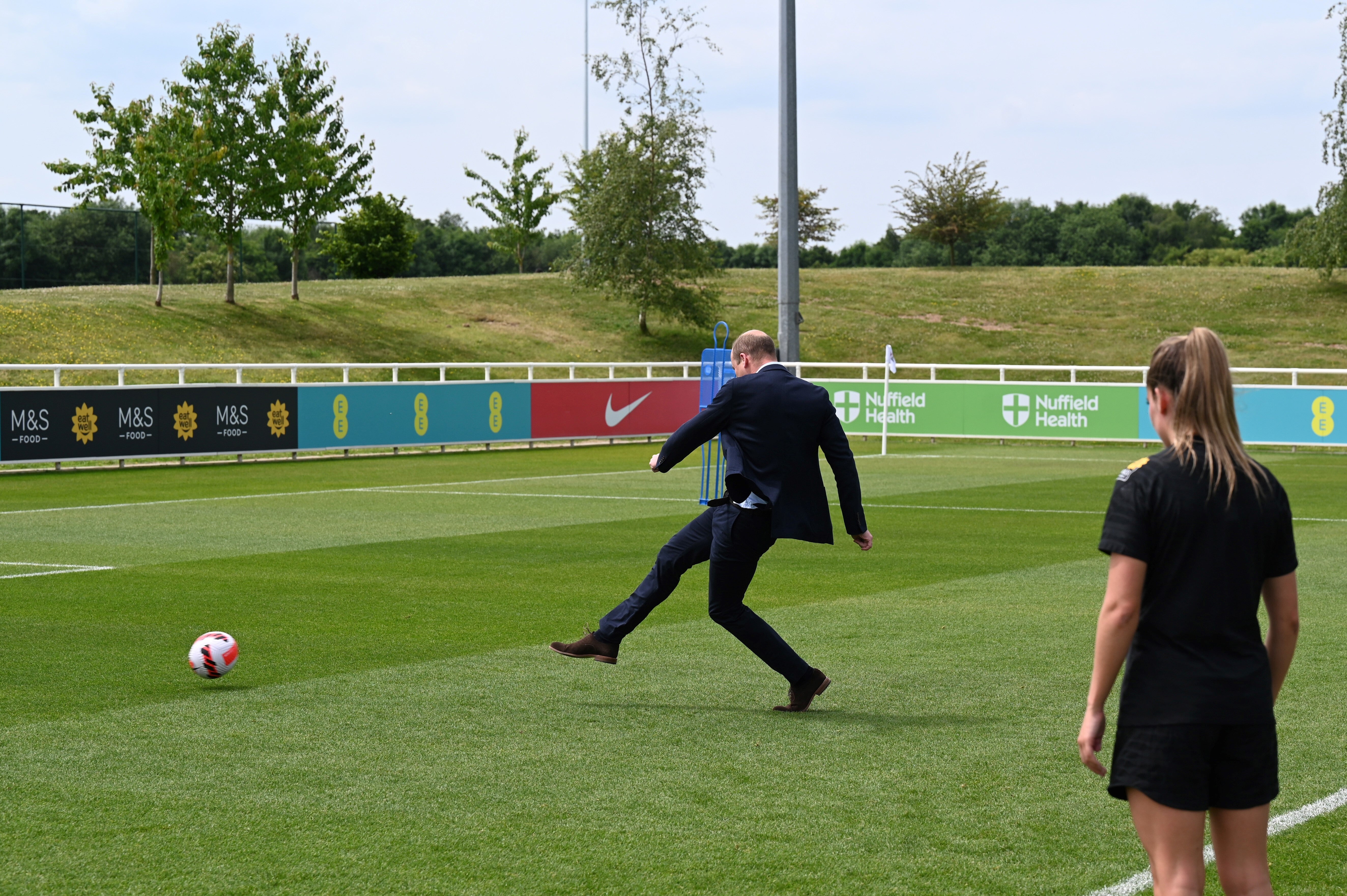 William takes part in shooting practice (Paul Ellis/PA).