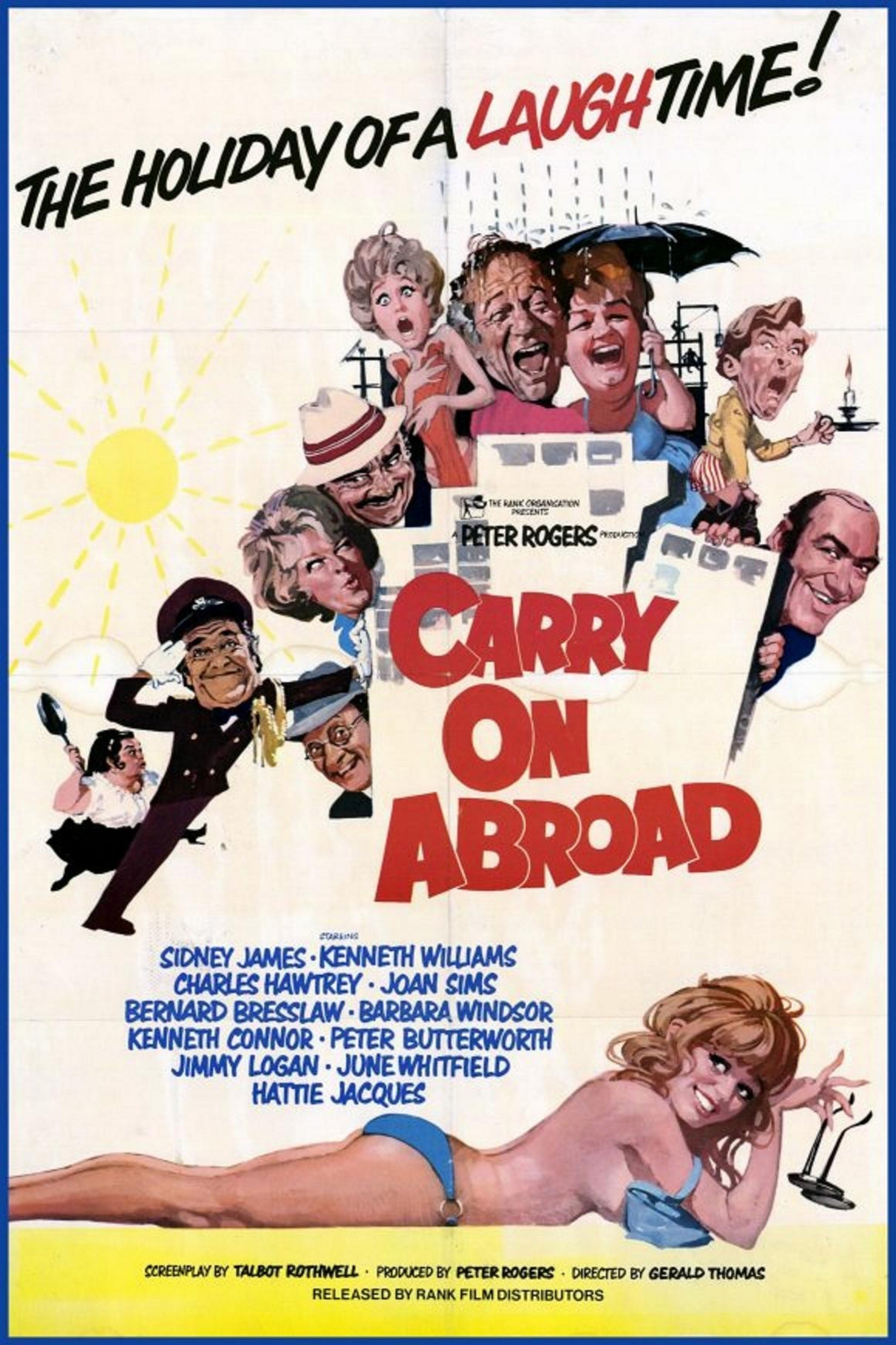 The suggestive poster for 1972’s ‘Carry on Abroad’