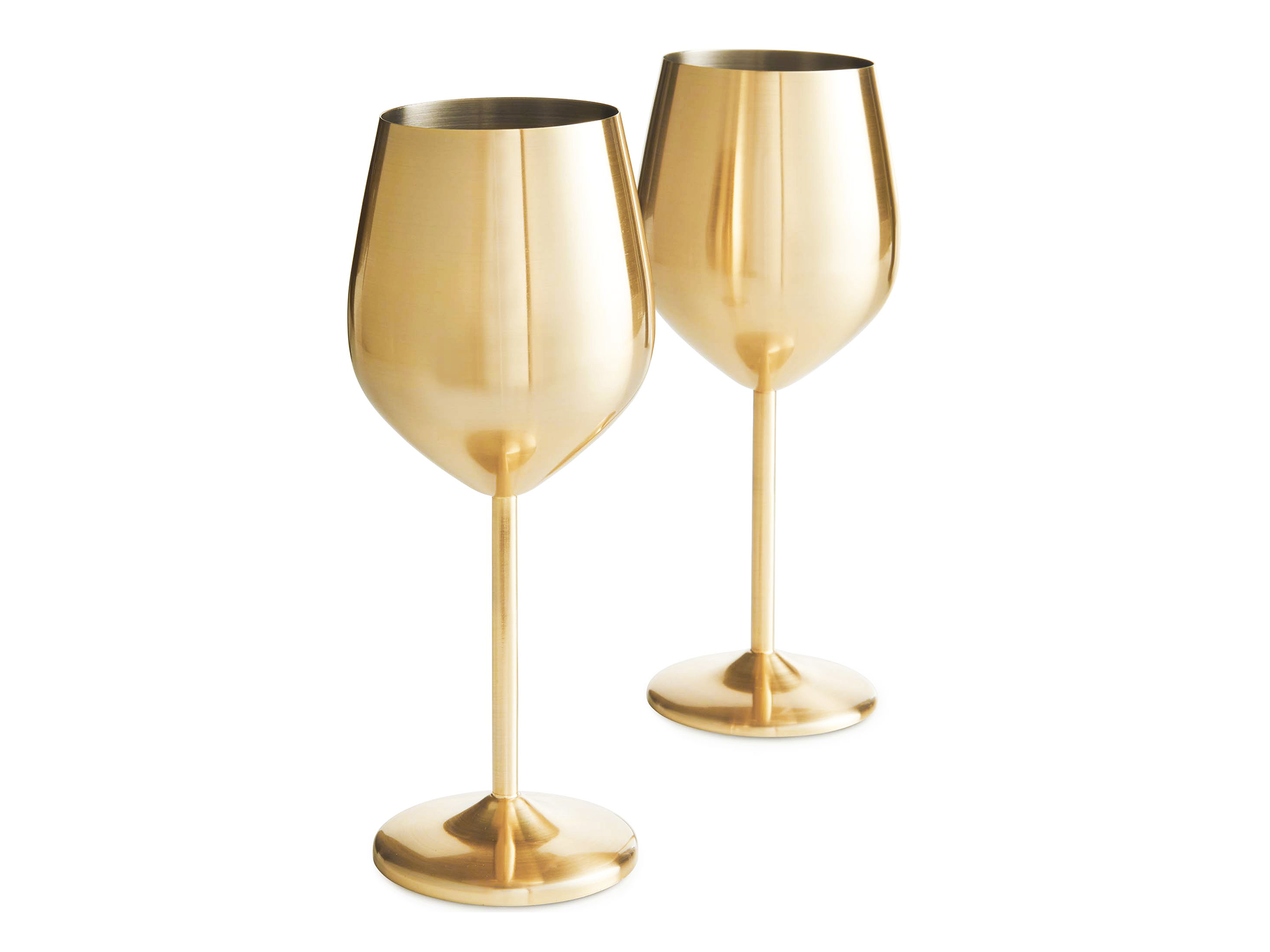 VonShef gold wine glasses