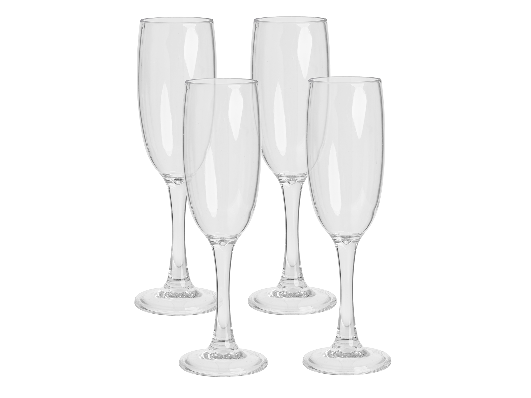 Wilko plastic champagne flutes