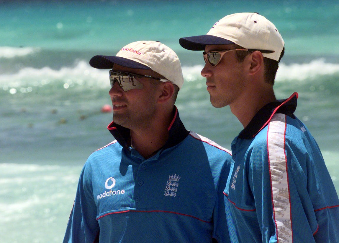 Adam (left) and Ben (right) on tour in Barbados (Rebecca Naden/PA)