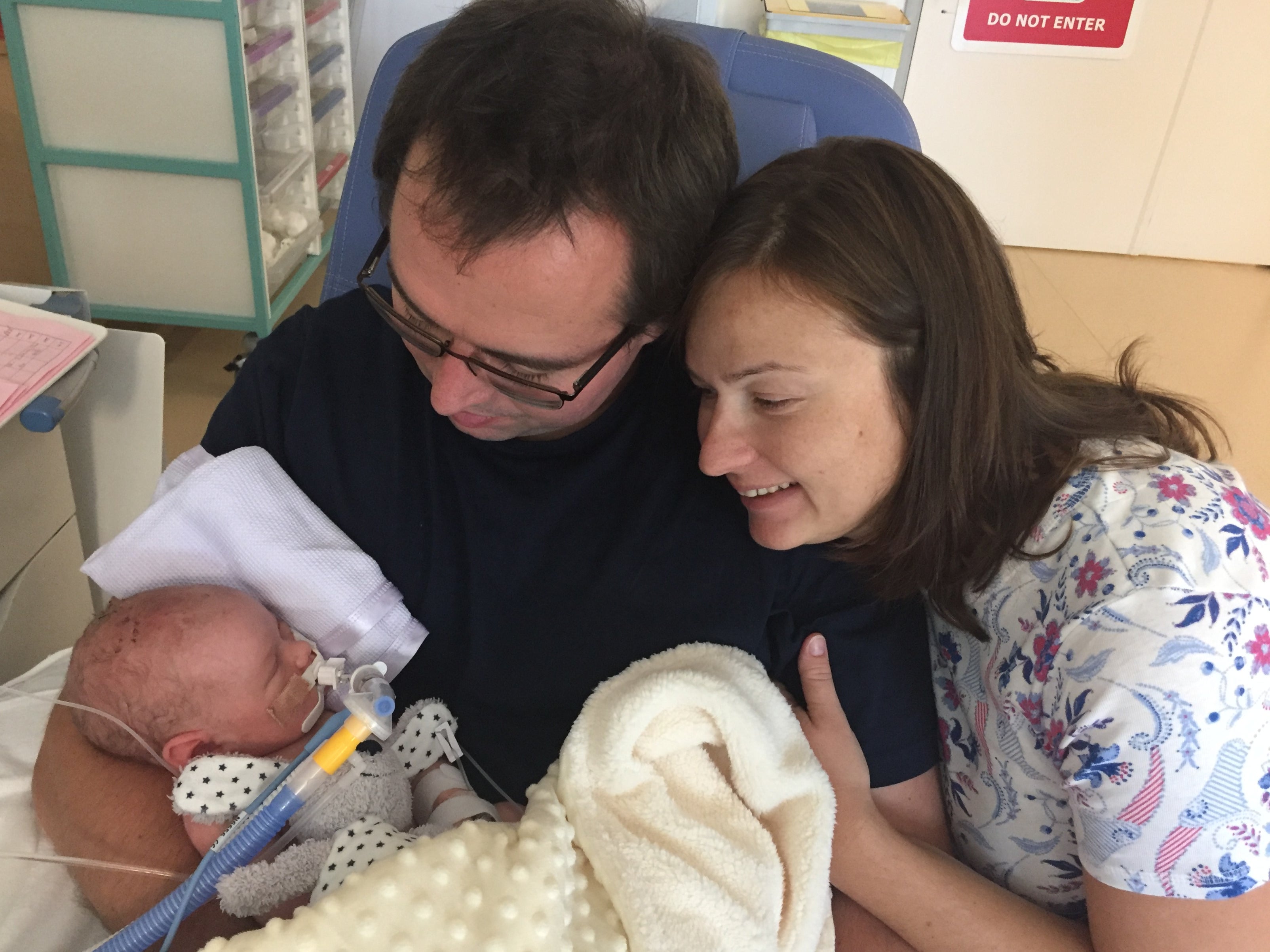 Amelia, here with parents Dominic and Ewelina Clyde-Smith, was born in 2018 and lived for just a month