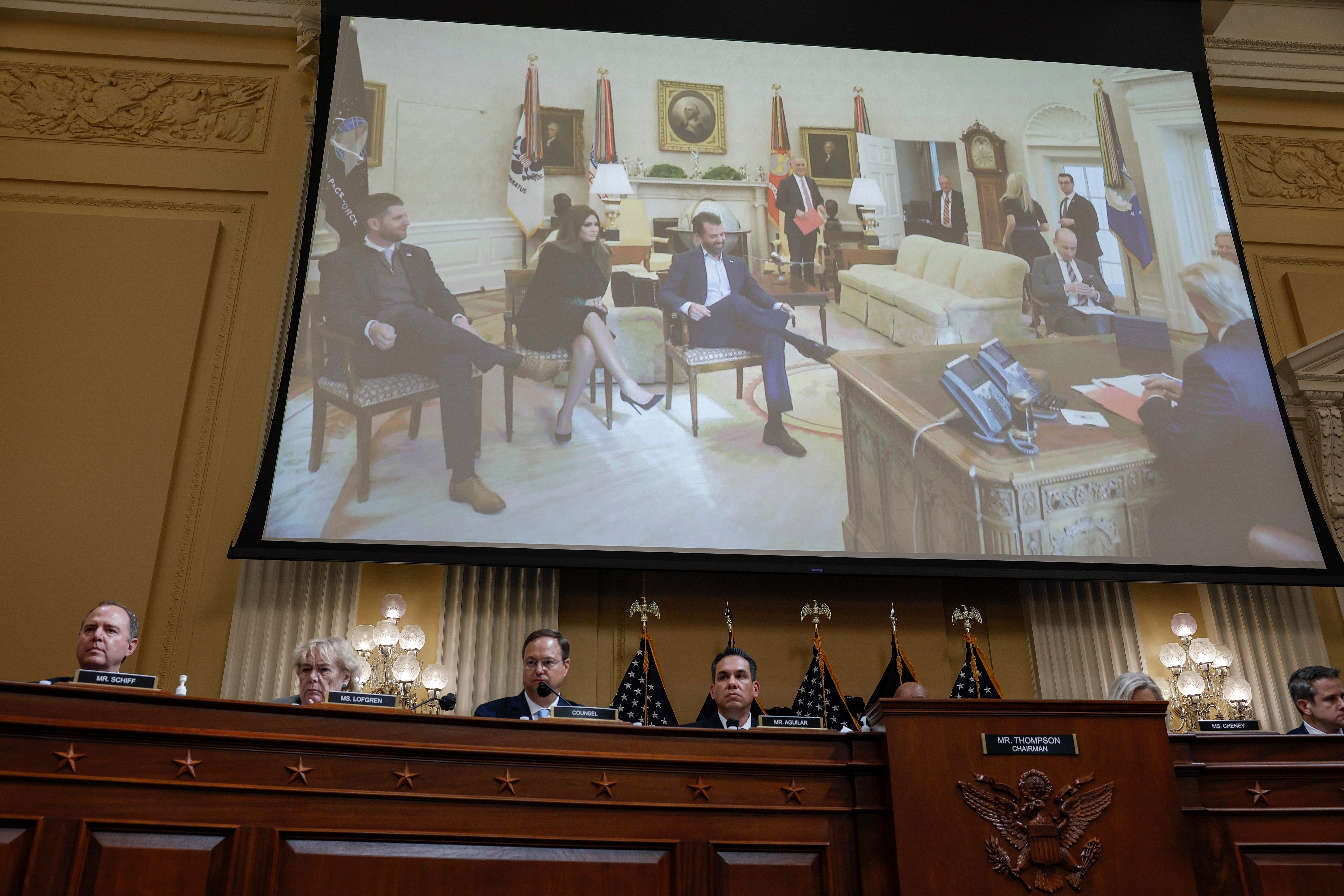 The January 6 hearings included photos of the then-first family in the Oval Office on the morning of the Capitol riot