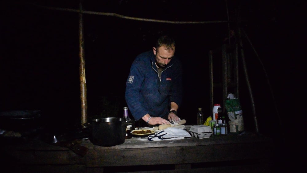 Ian cooking and foraging (Collect/PA Real Life)