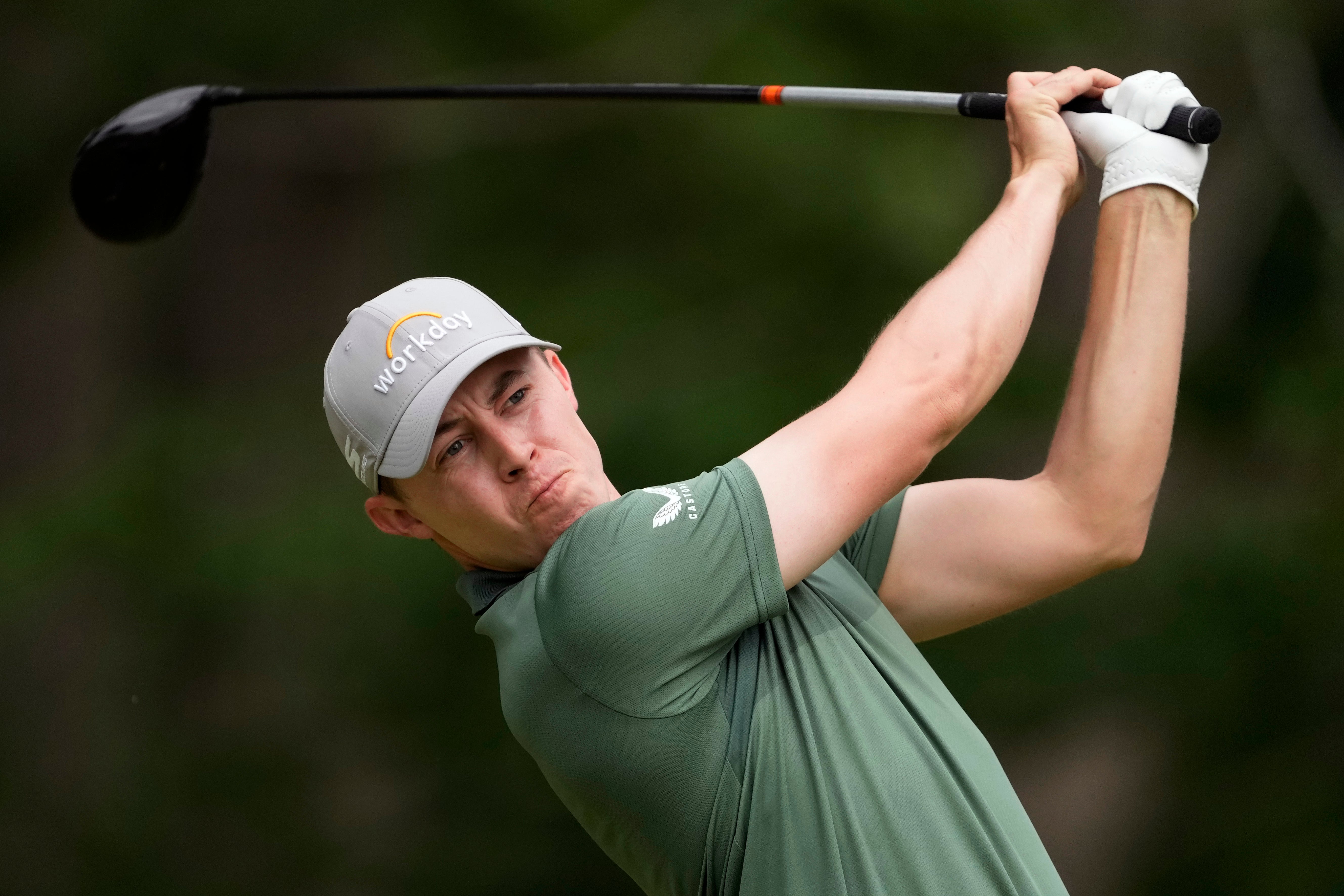 Matt Fitzpatrick was in contention for the second straight major at the halfway stage of the US Open (Robert F. Bukaty/AP)