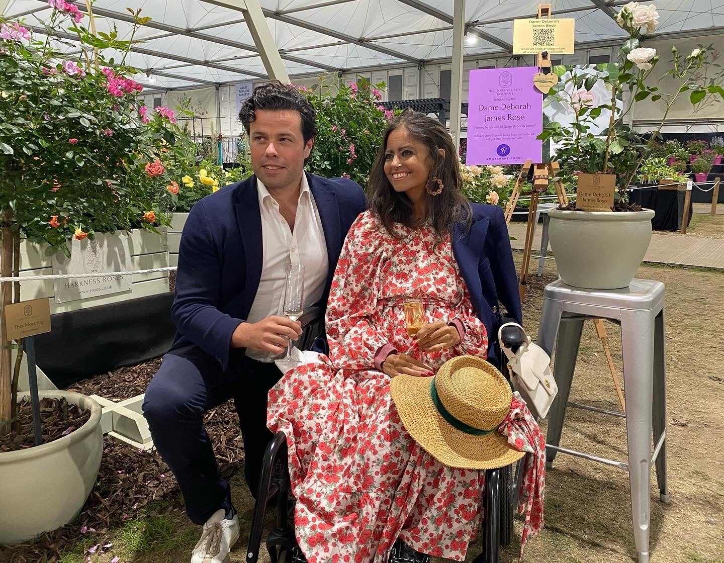 Dame Deborah James with her husband Sebastien Bowen (The Harkness Rose Company/PA)