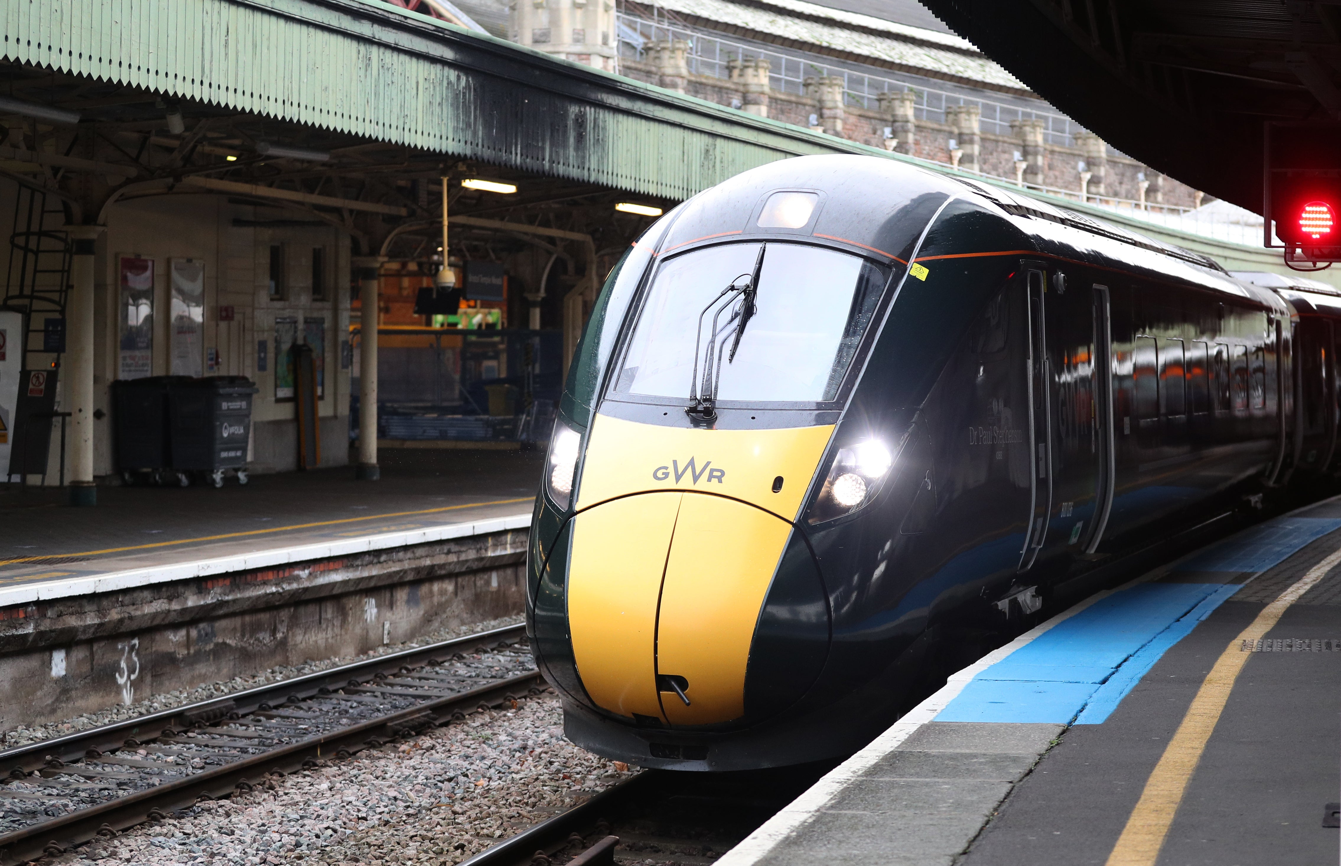 A GWR (train arrives at Bristol Temple Meads station (Andrew Matthews/PA)