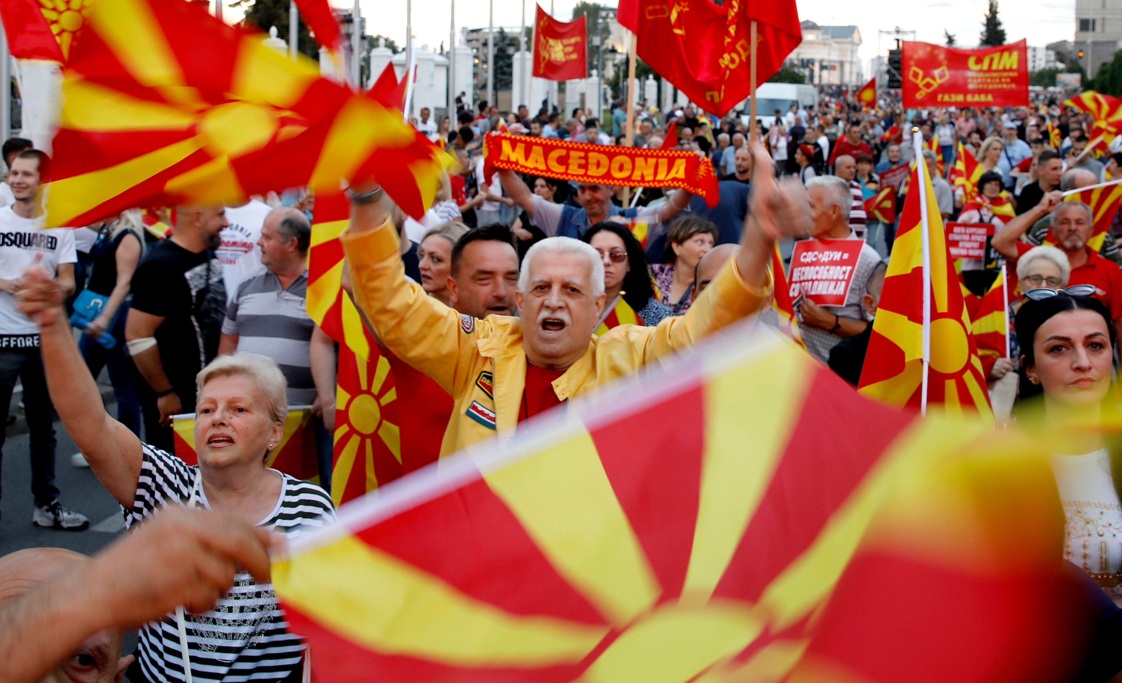 North Macedonia Opposition Protest