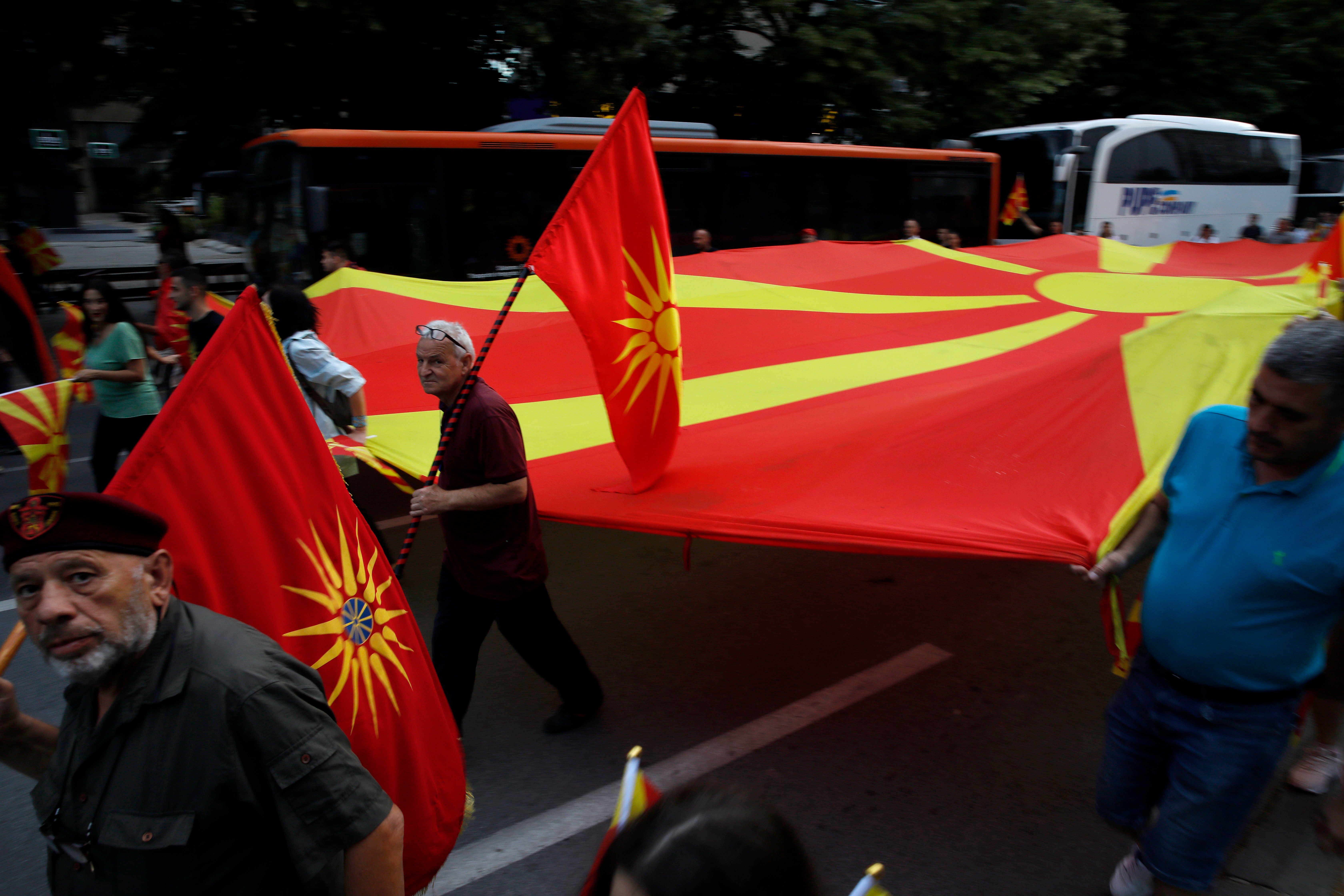 North Macedonia Opposition Protest