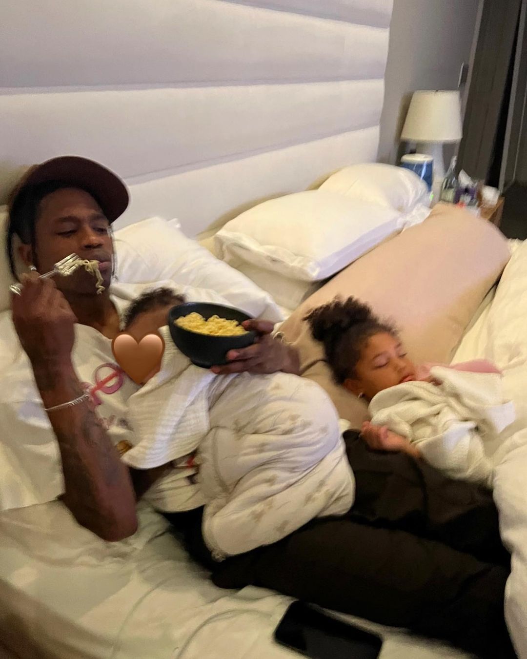 Kylie Jenner shares sweet picture of Travis Scott with their children on Father’s Day