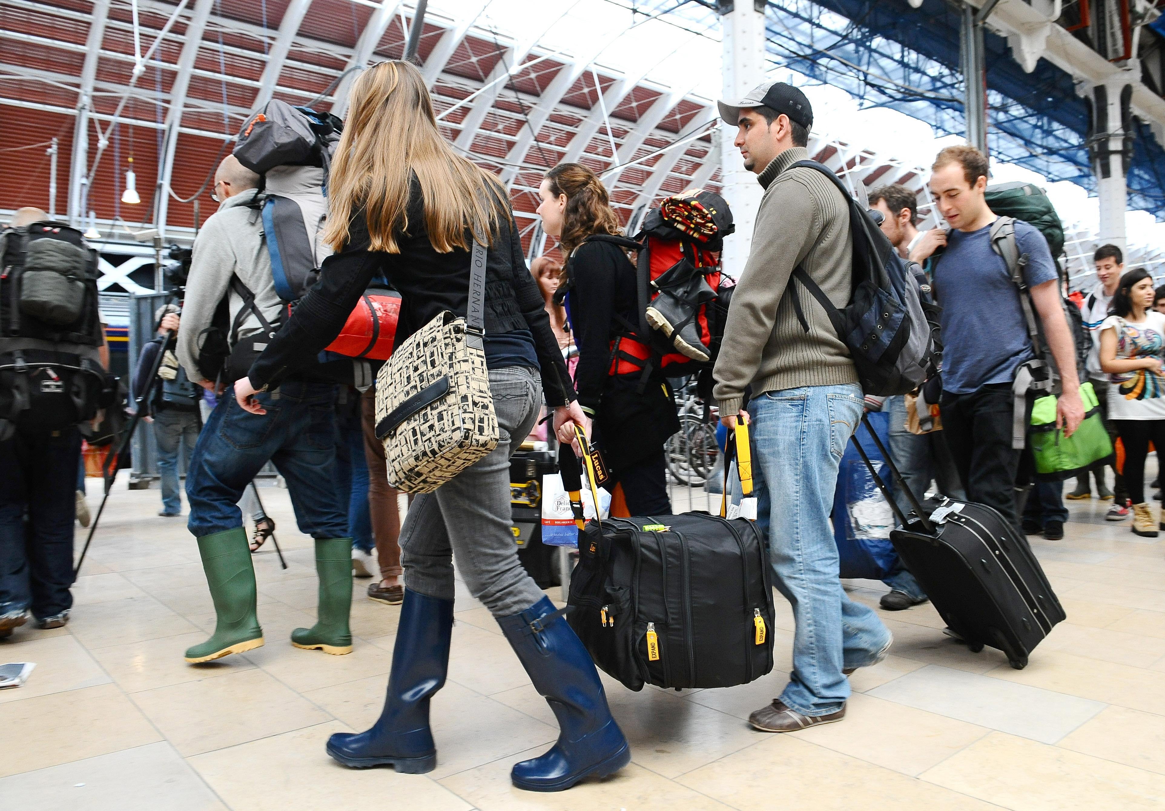 More than half of the trains to the Glastonbury Festival have been cancelled due to rail strikes (Ian West/PA)