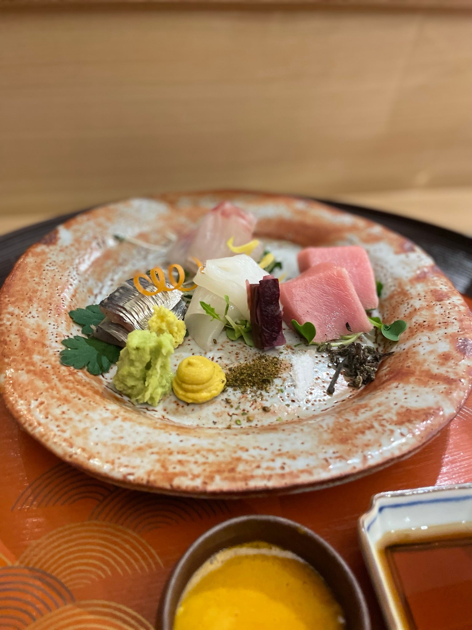 The Mukozuke course featured generous slices of seasonal sashimi