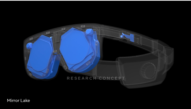 Mr Zuckerberg revealed the design of a ski goggles-like headset that would combine various technologies to pass the test – but it remains a concept for now