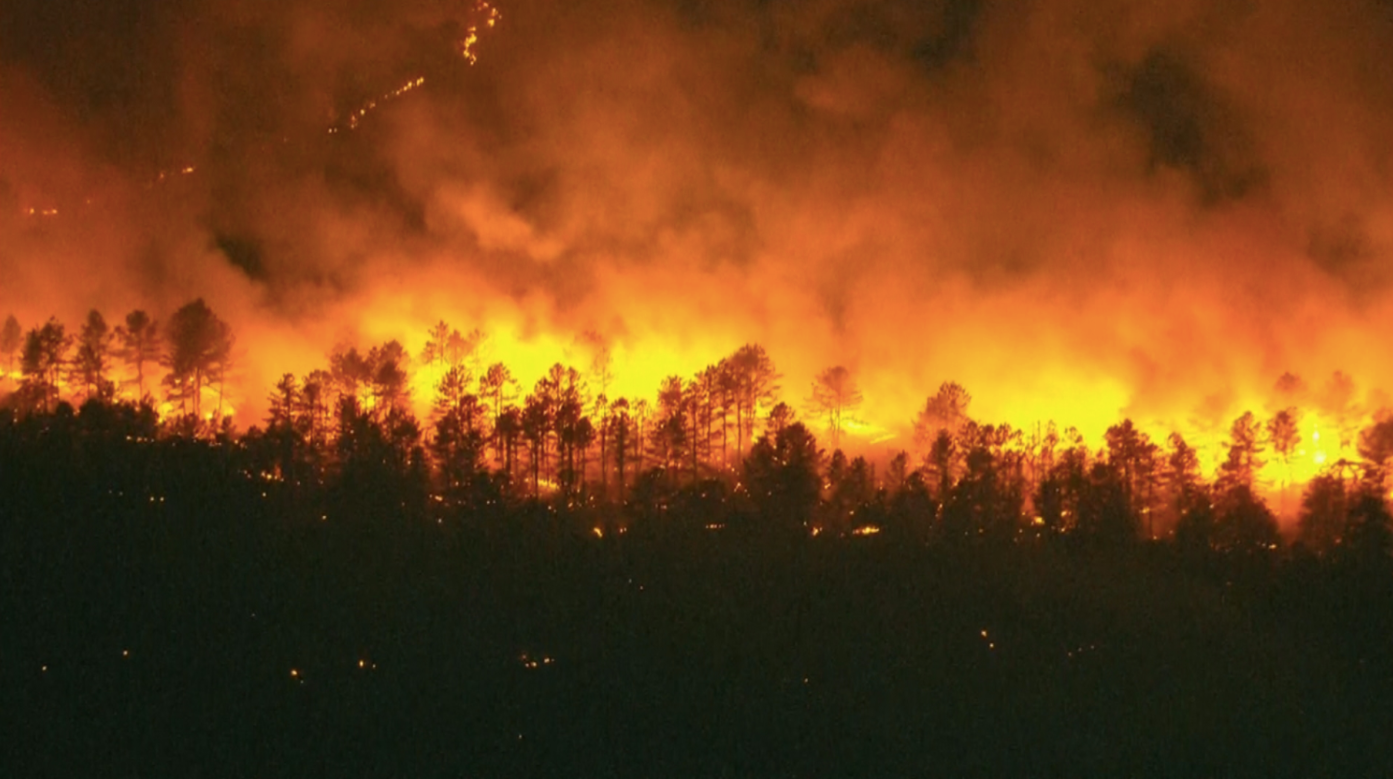 The blazes of the Wharton State Forest fire in southern New Jersey are 45 per cent contained as of Monday morning, officials said