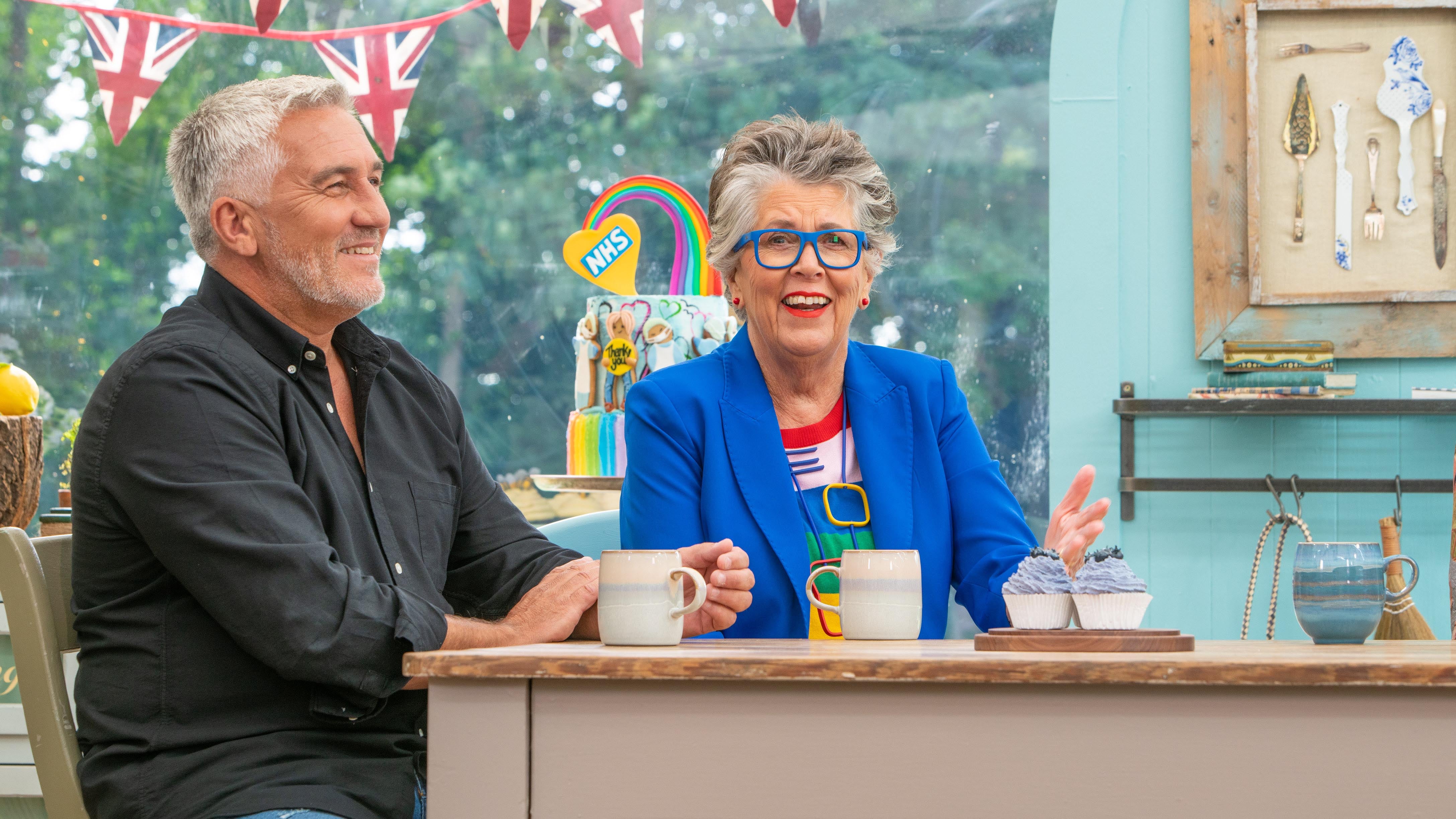 Hollywood with fellow The Great British Bake Off judge Prue Leith (C4/Love Productions/Mark Bourdillon/PA)