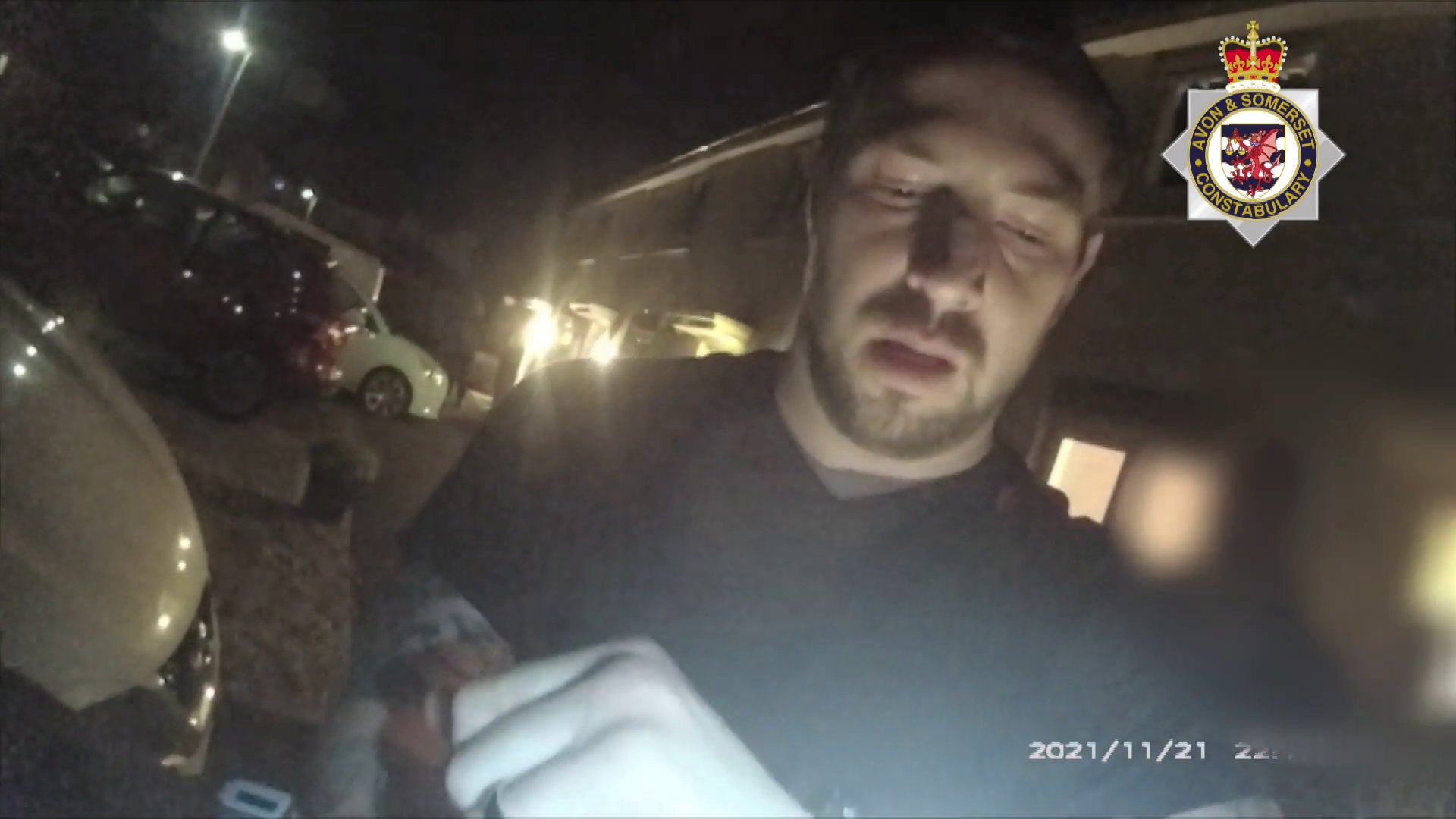 Collin Reeves on the night he was arrested by police