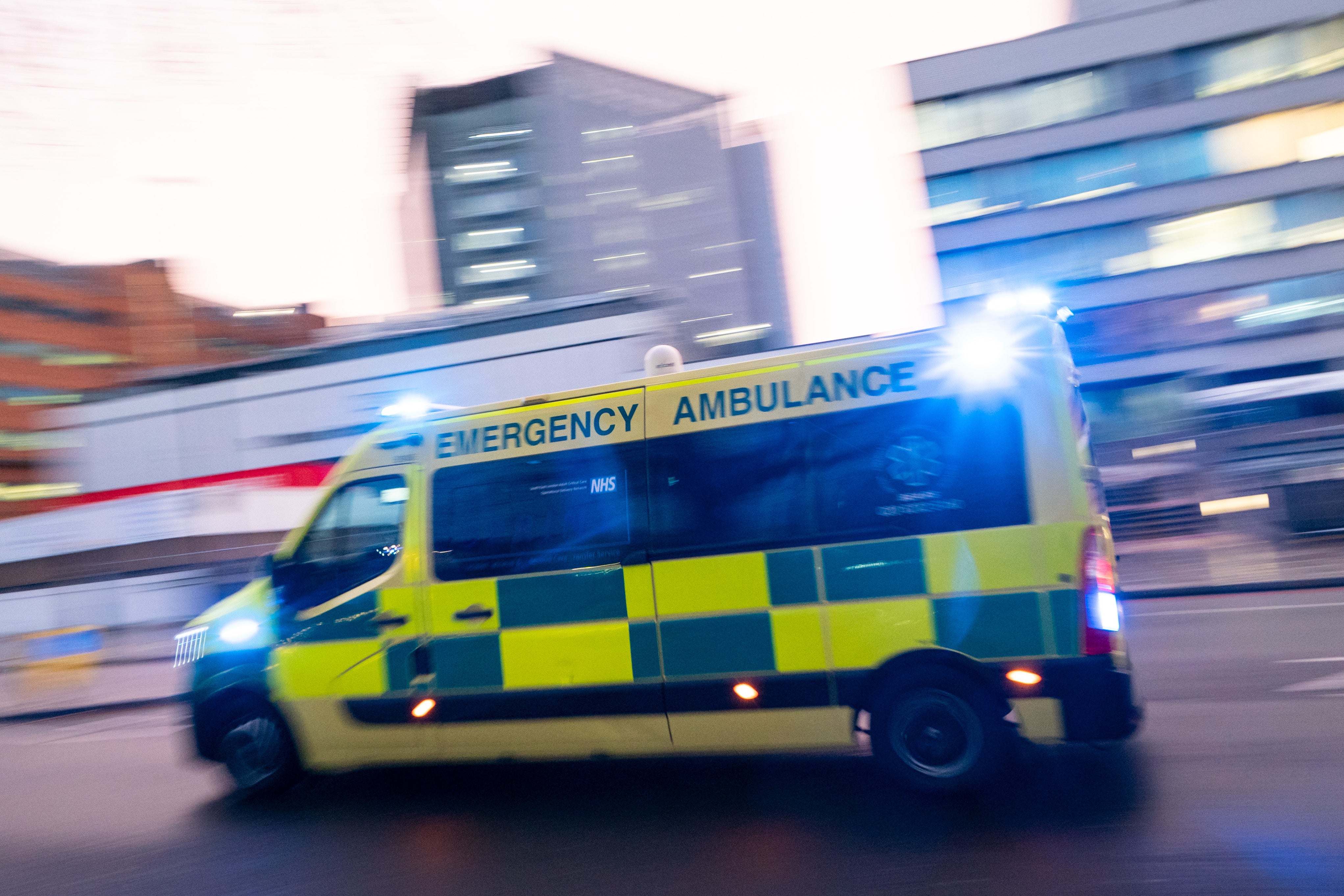 An ambulance outside the Accident and Emergency Department of St Thomas’s Hospital, London (Dominic Lipinski/PA)