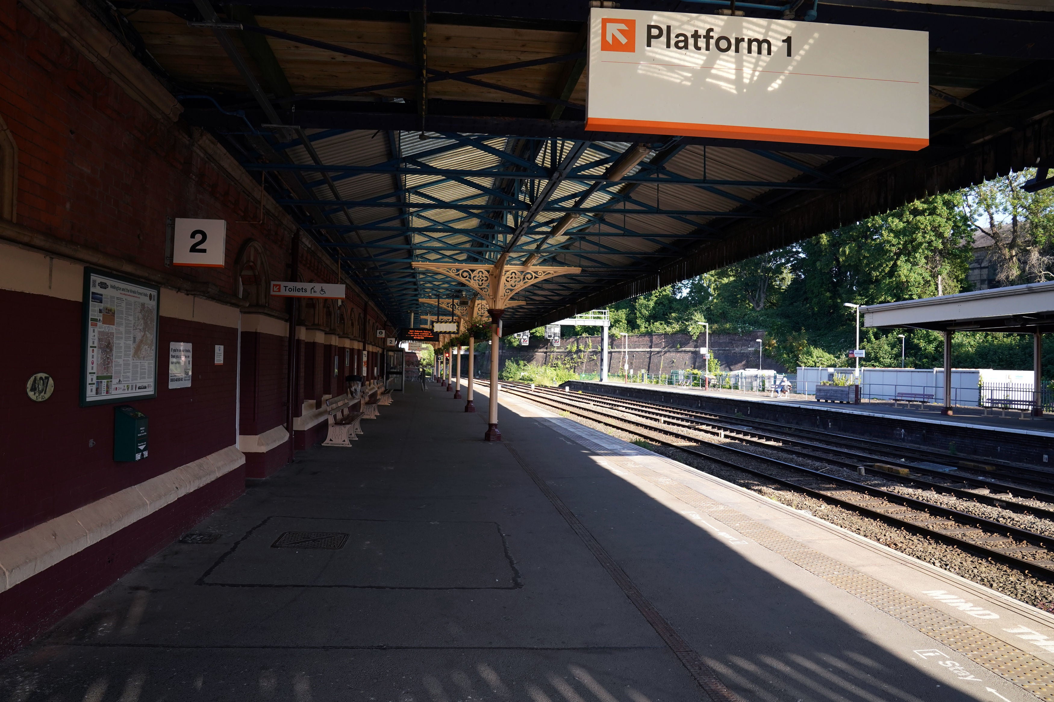 Empty platforms all around at Shropshire’s Wellington Station