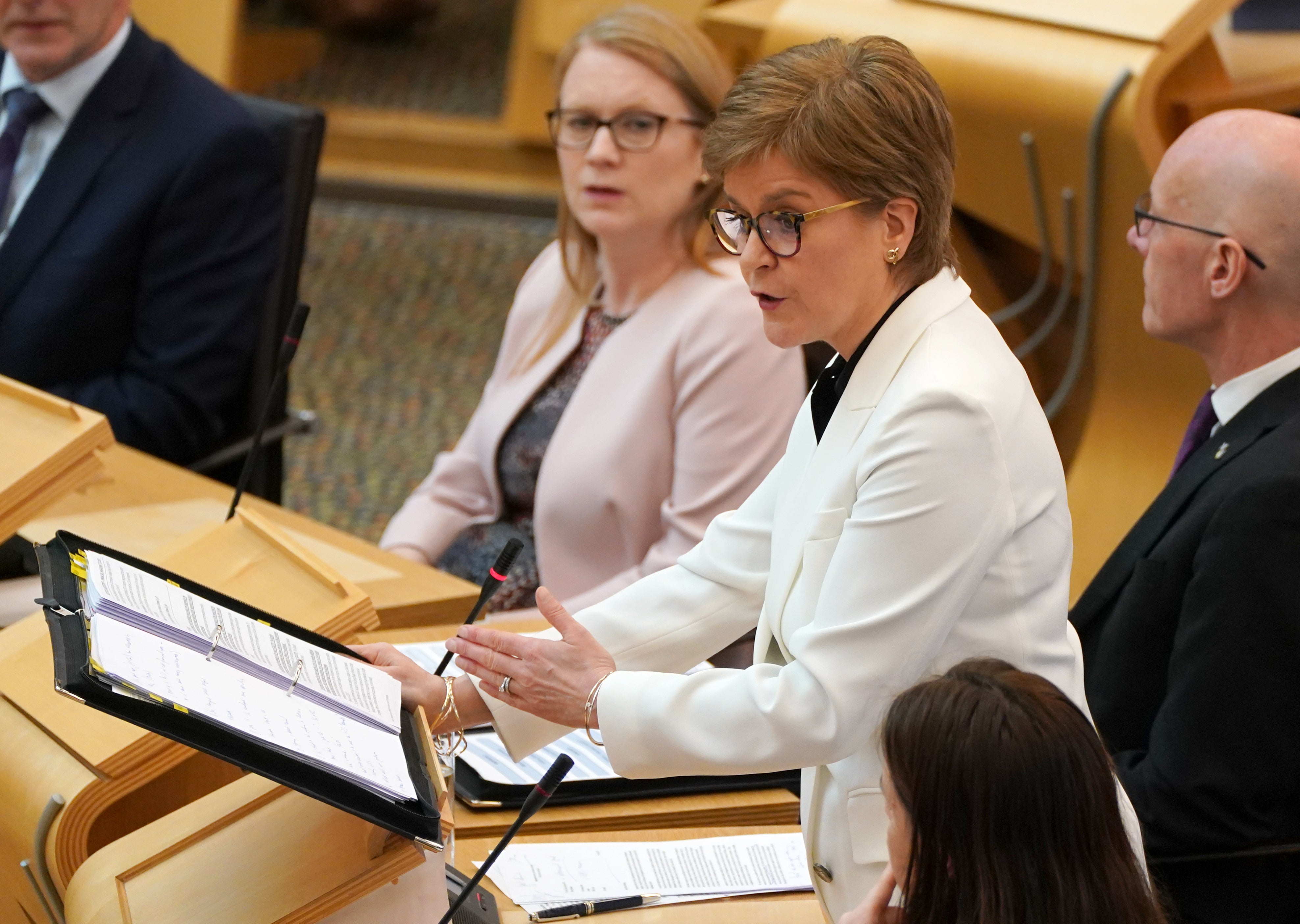 Nicola Sturgeon will make a statement to Parliament next Tuesday (Andrew Milligan/PA)