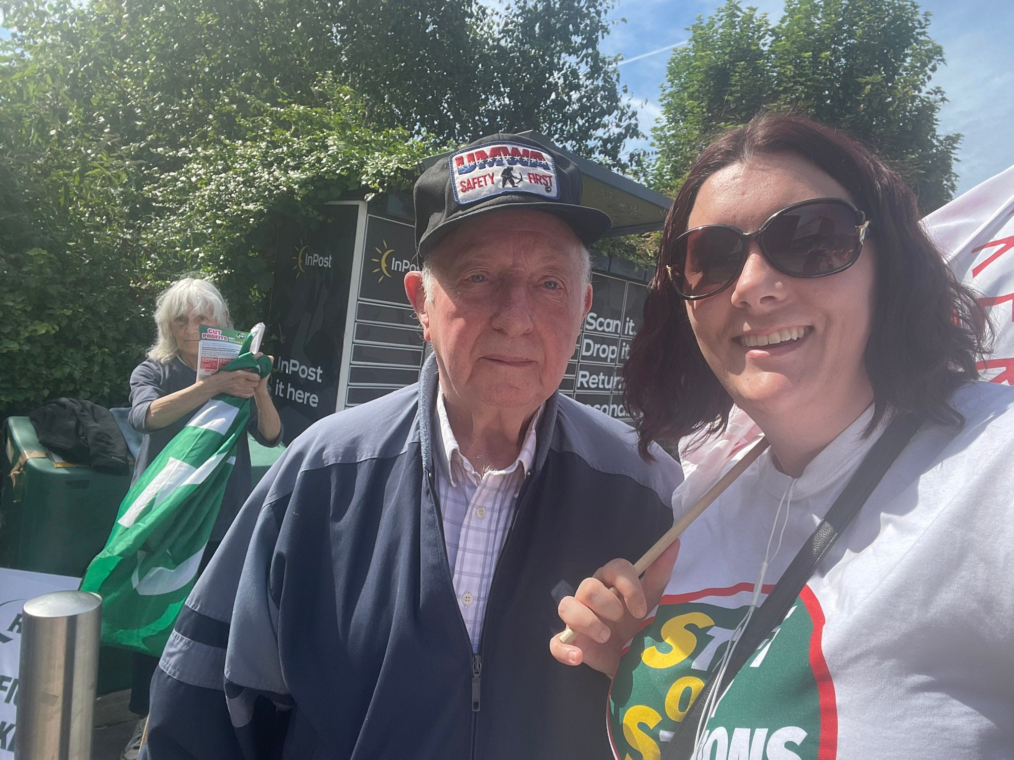 Arthur Scargill meeting striking workers in Wakefield