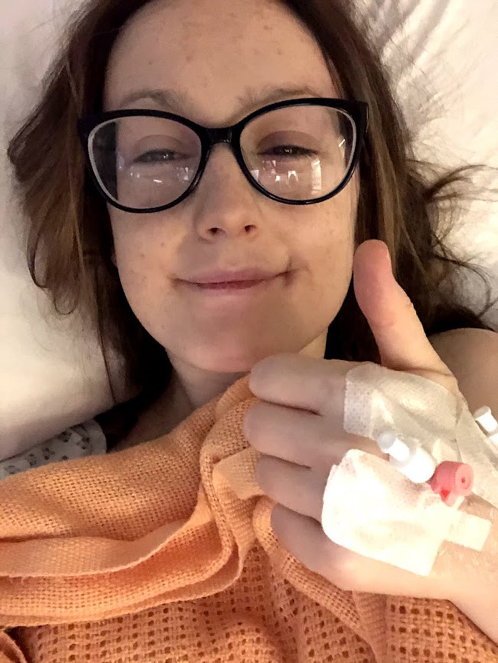 Laura just after her operation (PA Real Life/Collect)