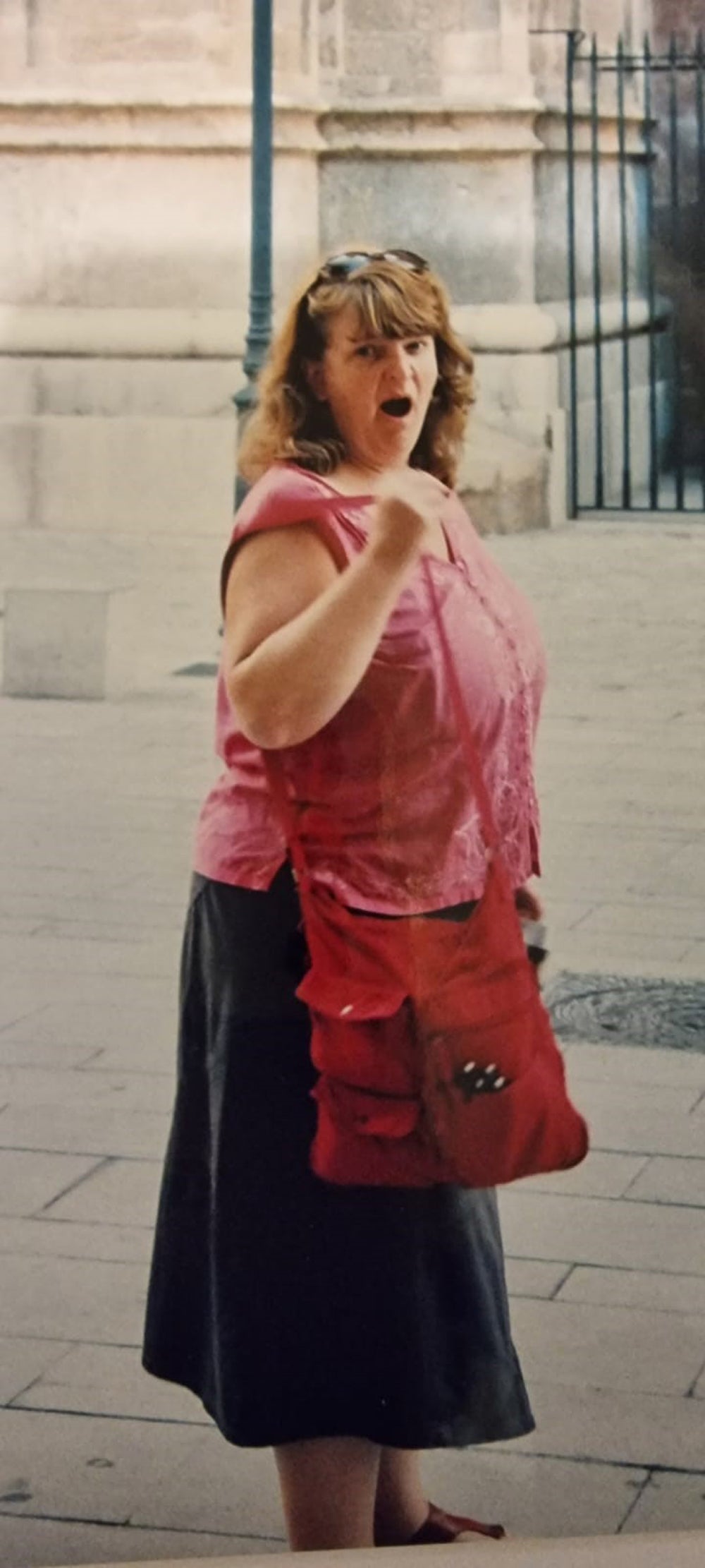 Christine Burnell on holiday in Italy in 2006 wearing size 18 clothes (Collect/PA Real Life)