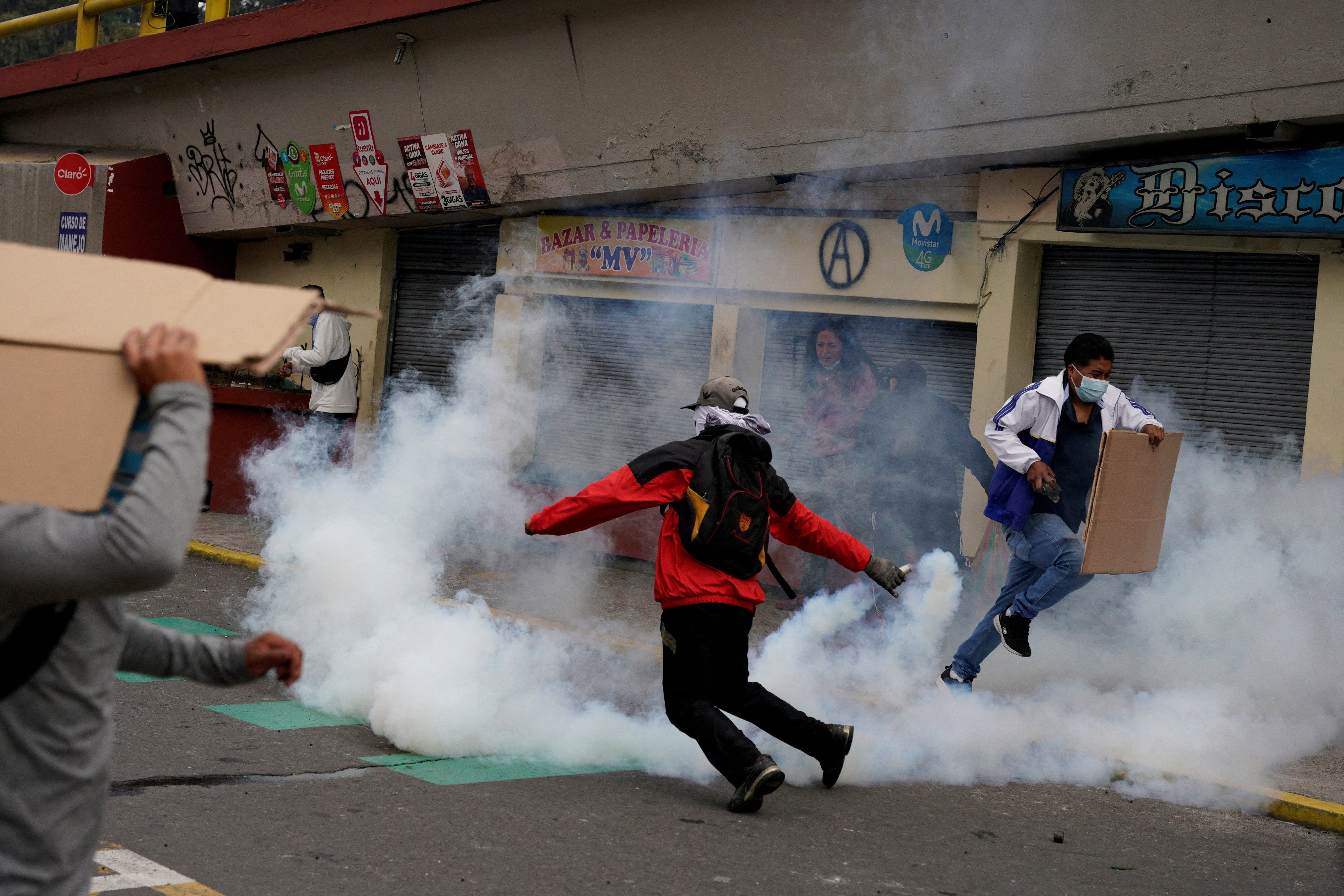 Indigenous protesters march through Quito demanding concessions