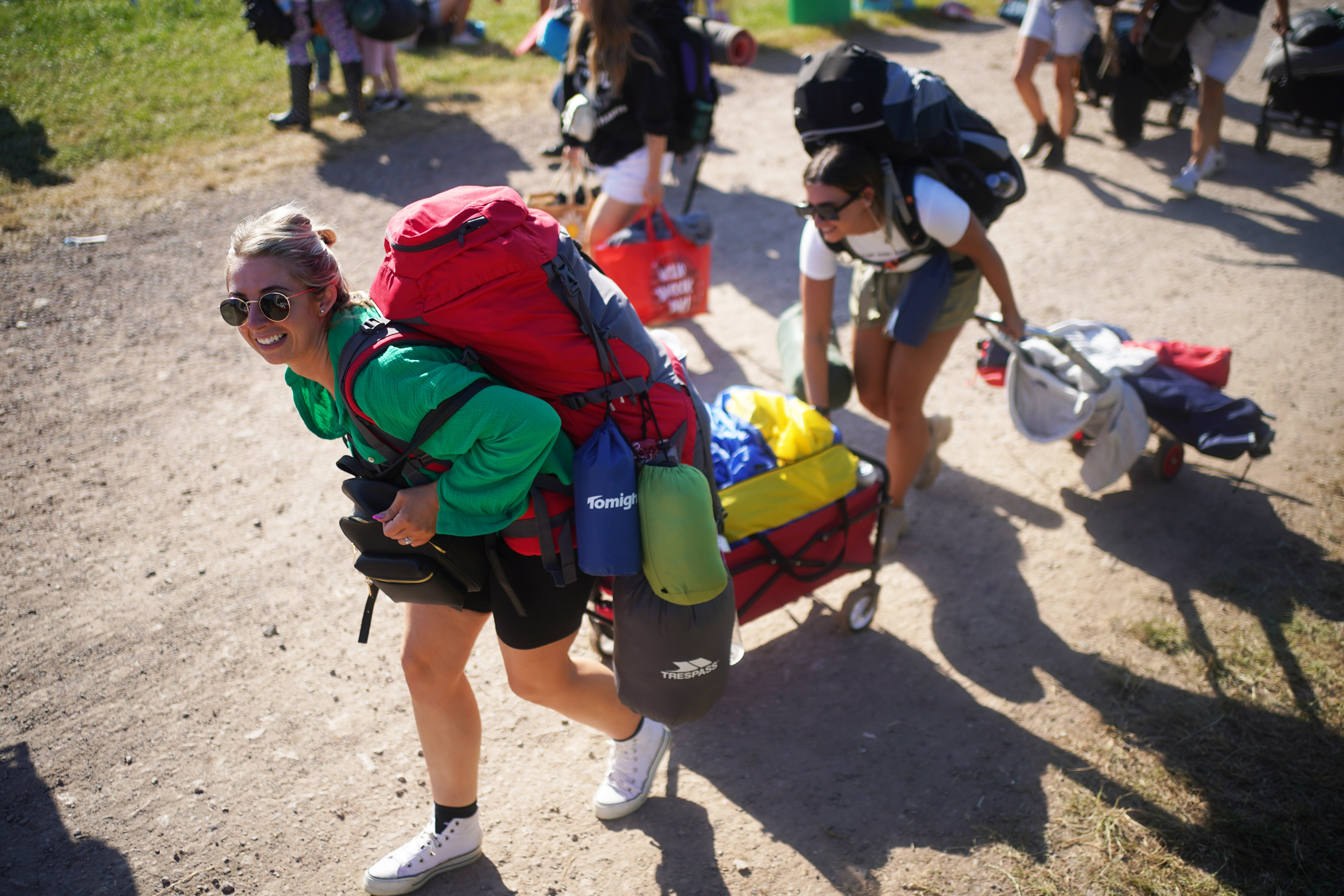 Revellers took vital supplies to the campsites