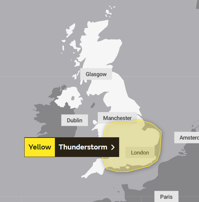 Large parts of England will be impacted by the storm