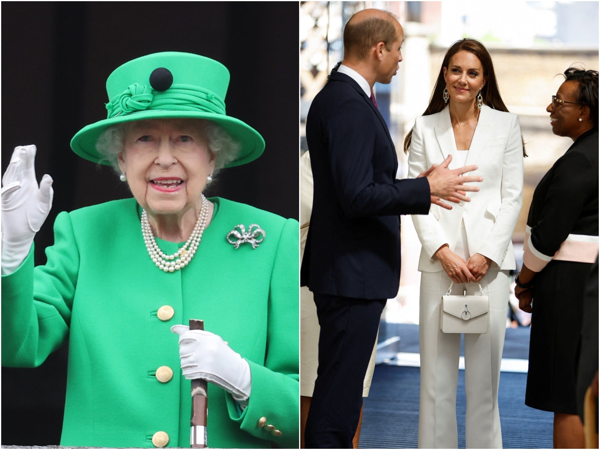 Queen Elizabeth II sends message as Prince William and Kate attend unveiling of National Windrush Monument