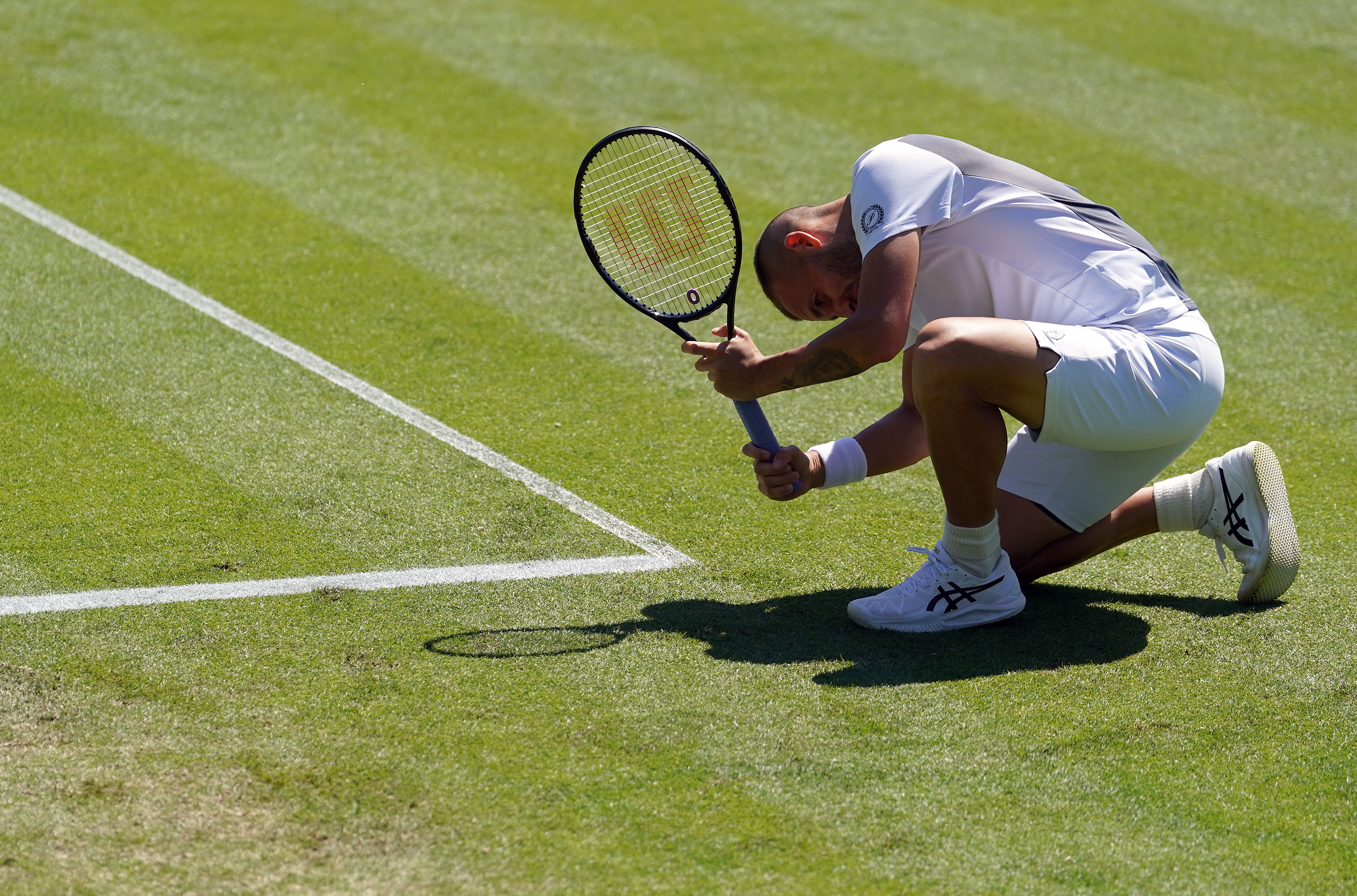 Dan Evans bowed out to Maxime Cressy (Gareth Fuller/PA).