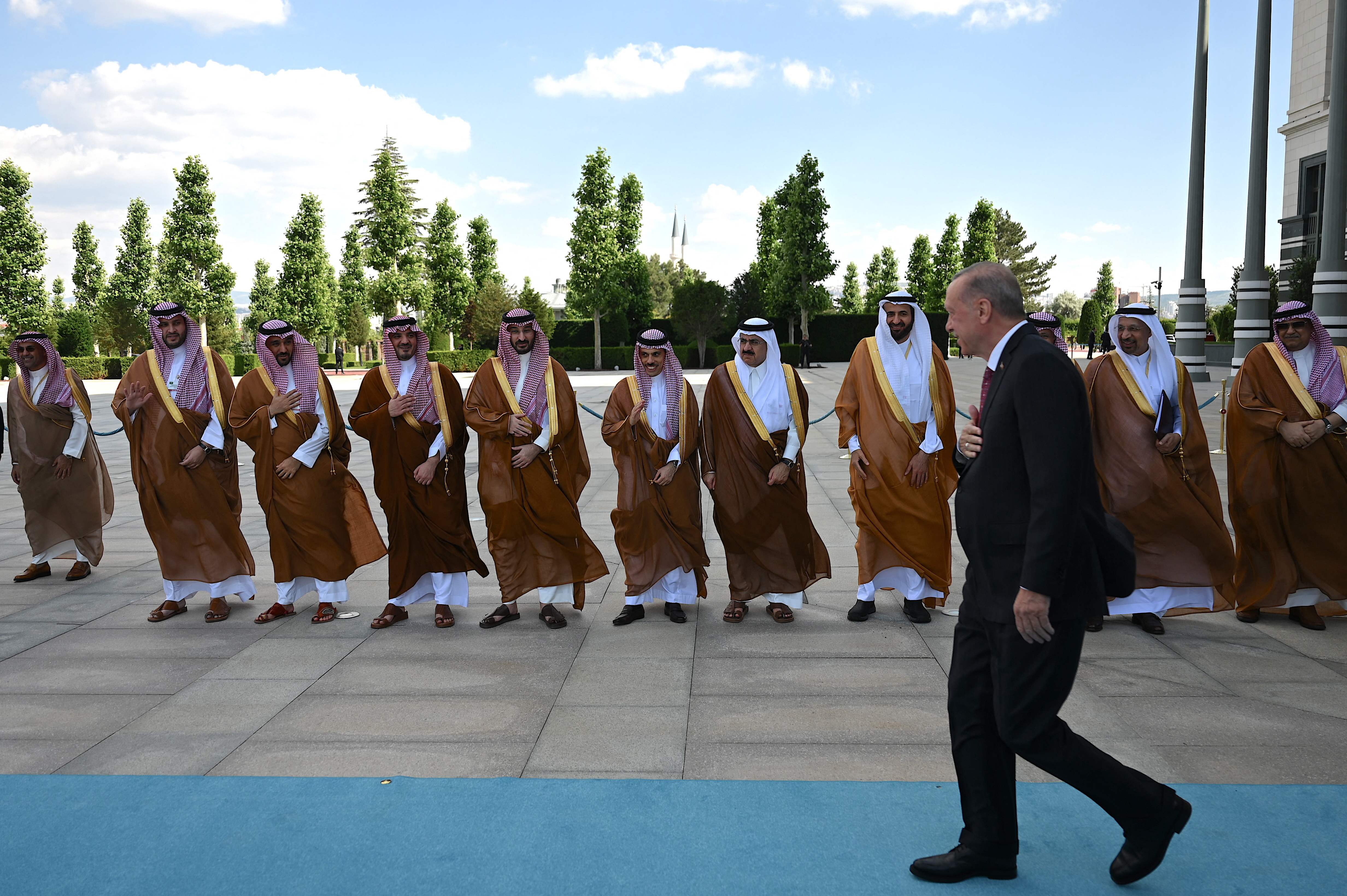 Turkey’s president has extended a warm welcome to the Saudi leadership despite recent tensions