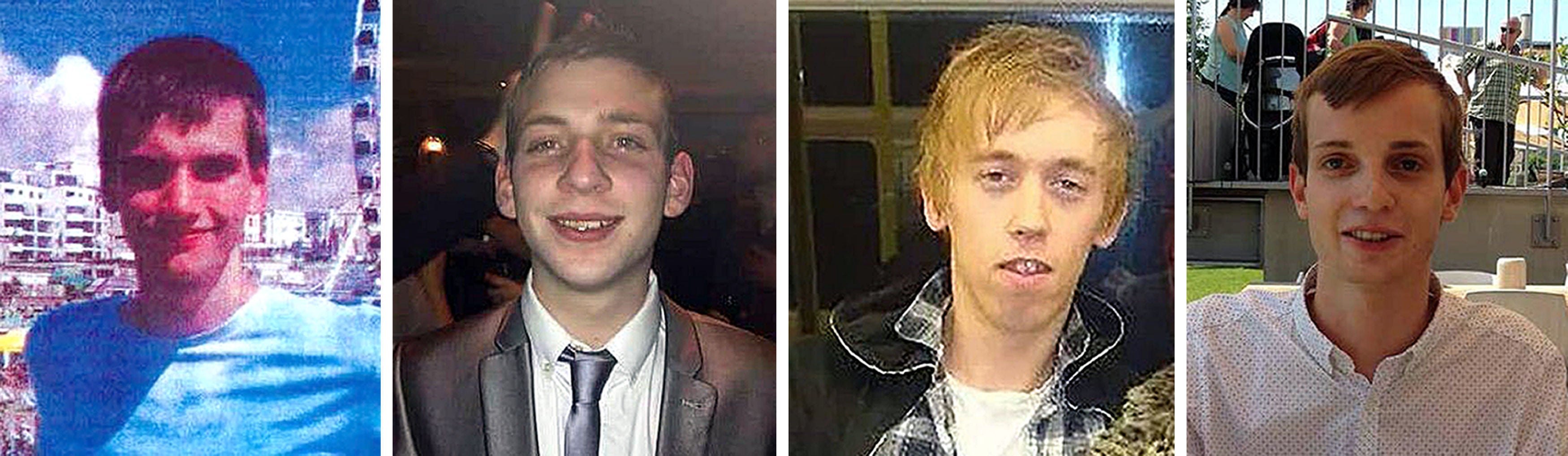 Daniel Whitworth, Jack Taylor, Anthony Walgate and Gabriel Kovari were murdered by Stephen Port (Metropolitan Police/PA)