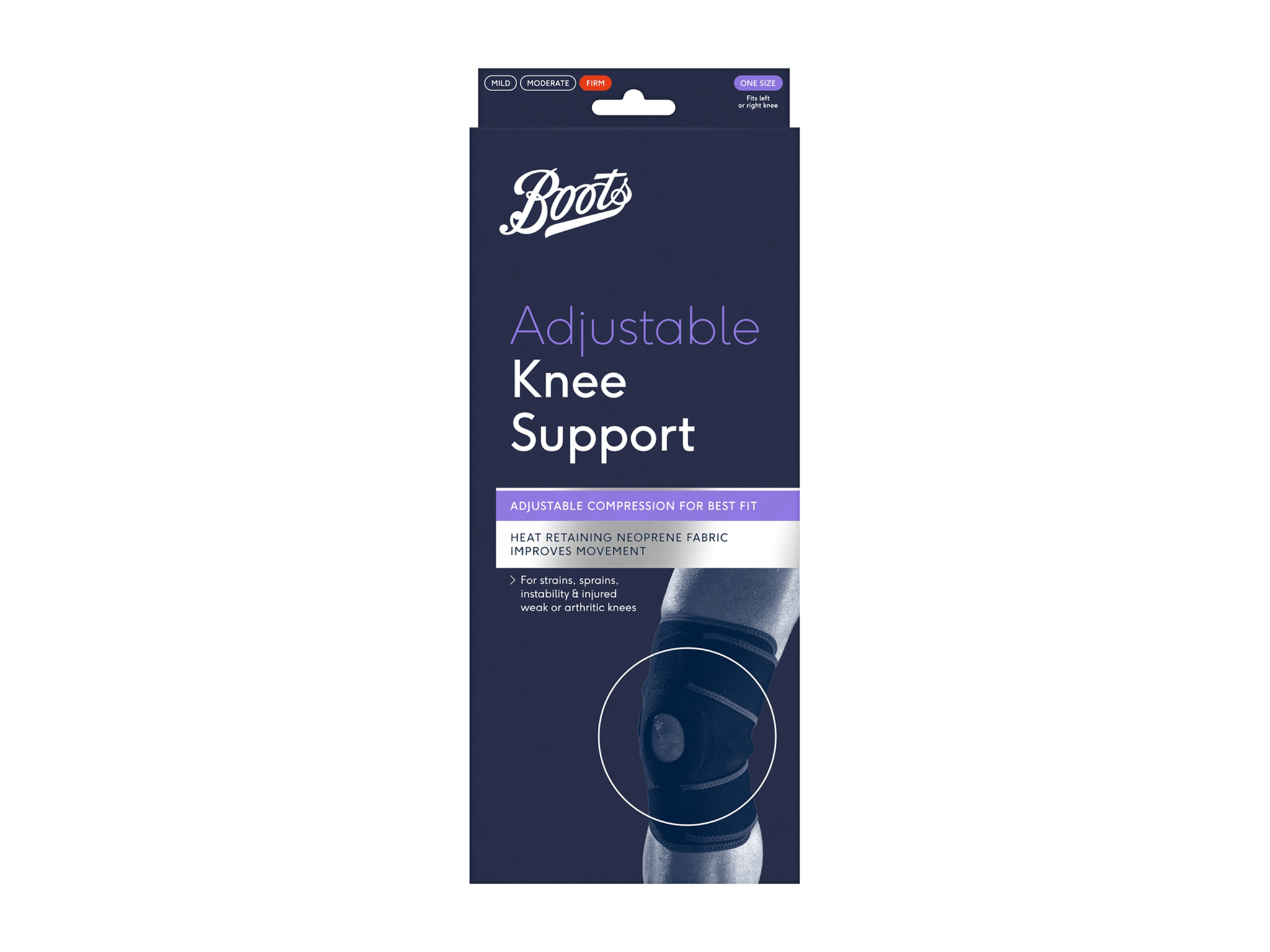 Boots adjustable knee support