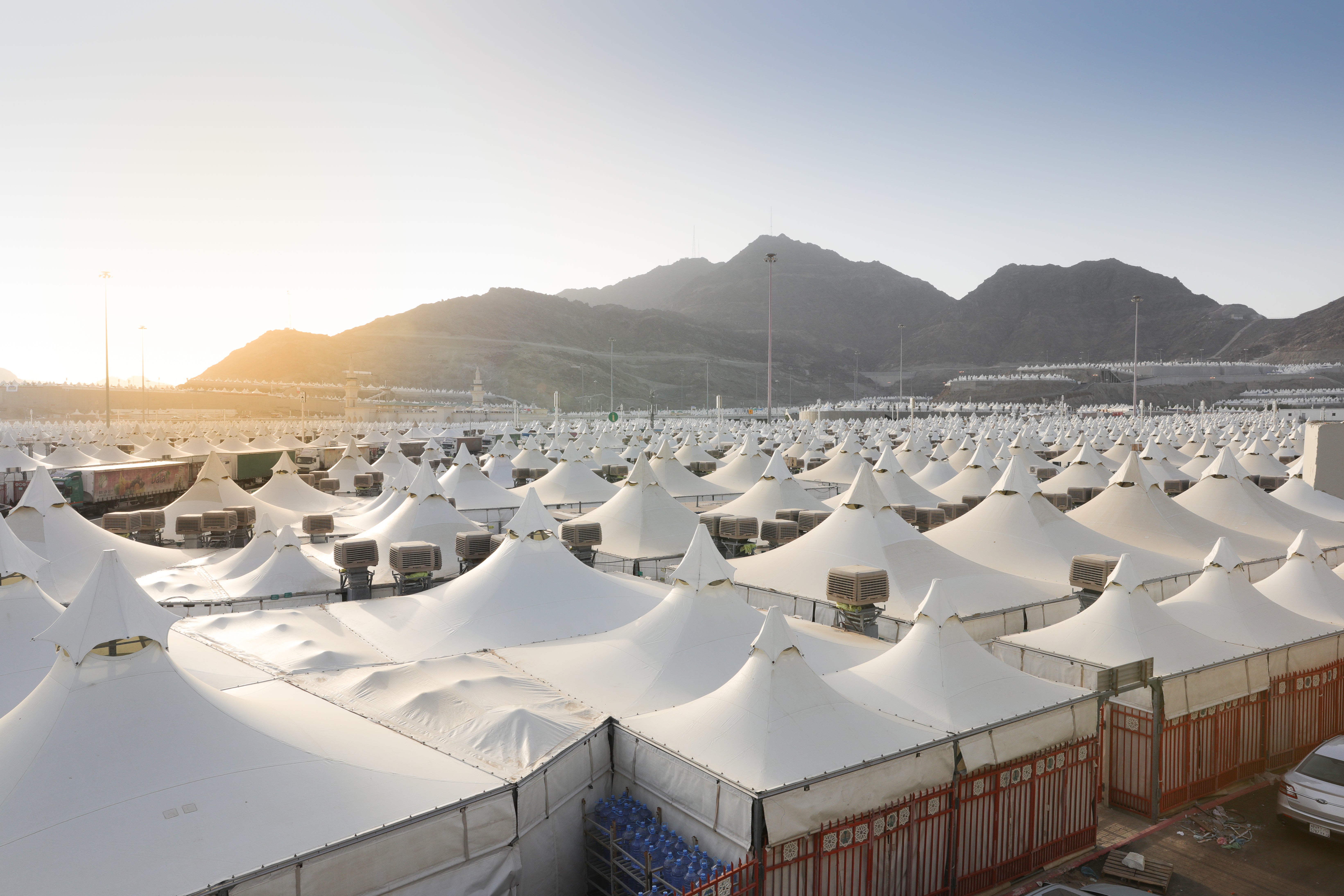 A camp for Hajj pilgrims to stay in during one of the rituals