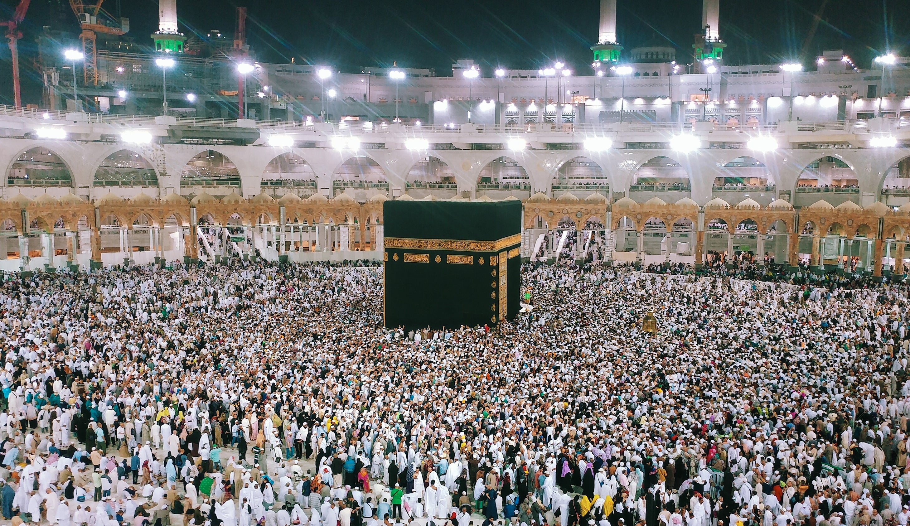 Pilgrims walk around the Holy Kaaba seven times as part of Hajj