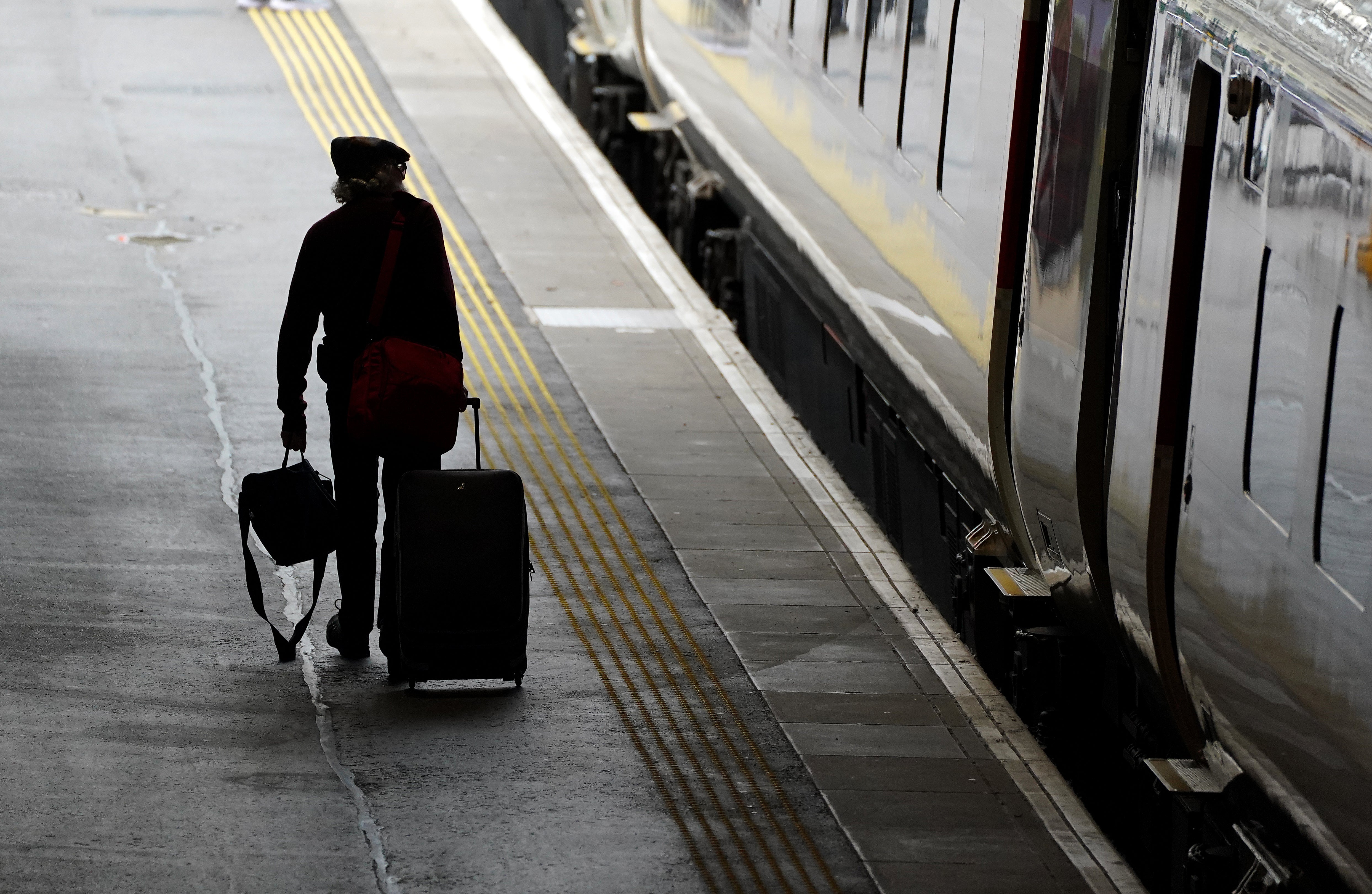 Passenger numbers at major railway stations were below a fifth of usual levels as services were hit on the second day of rail strikes (Andrew Milligan/PA)