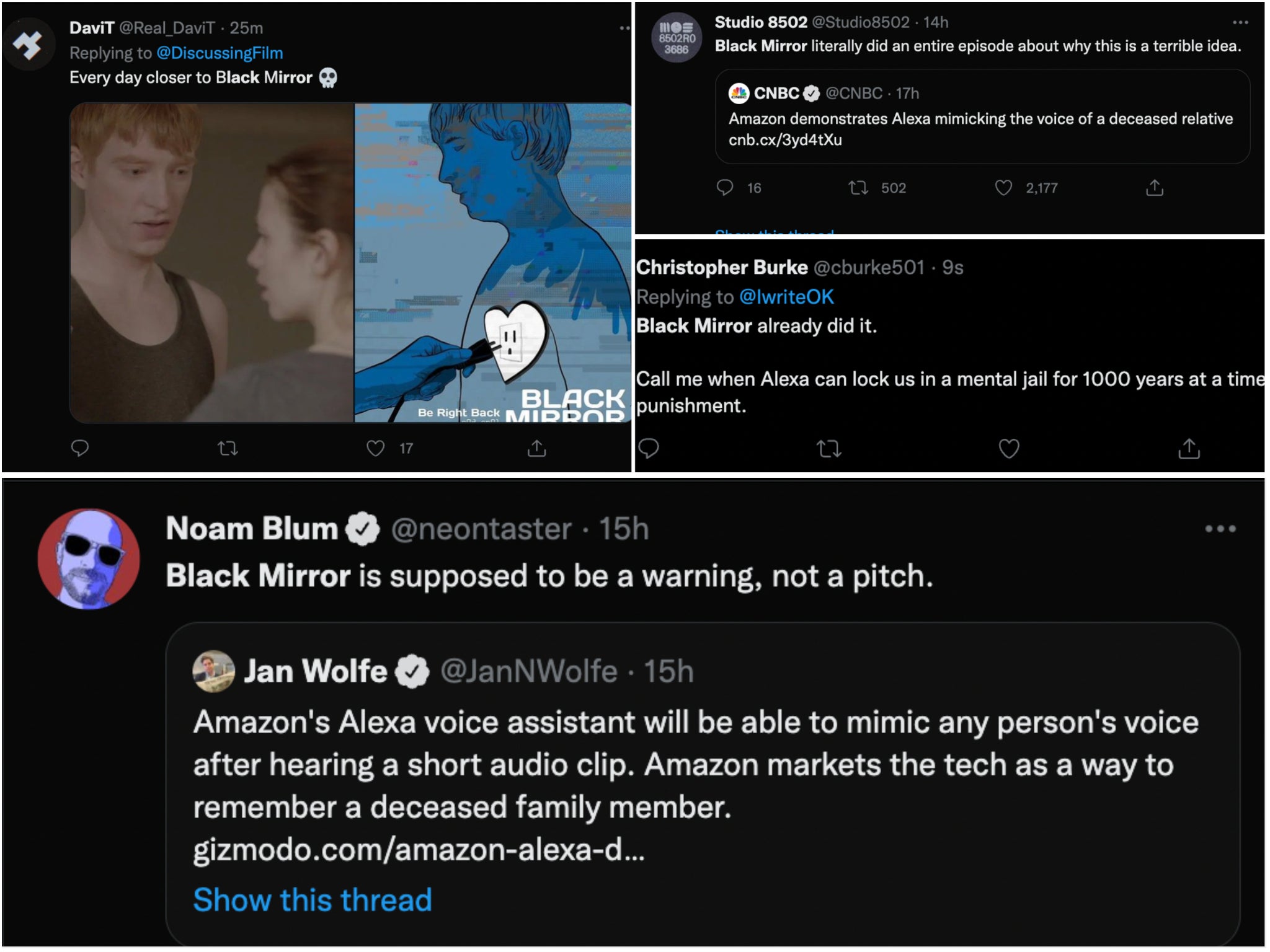 Black Mirror tweets