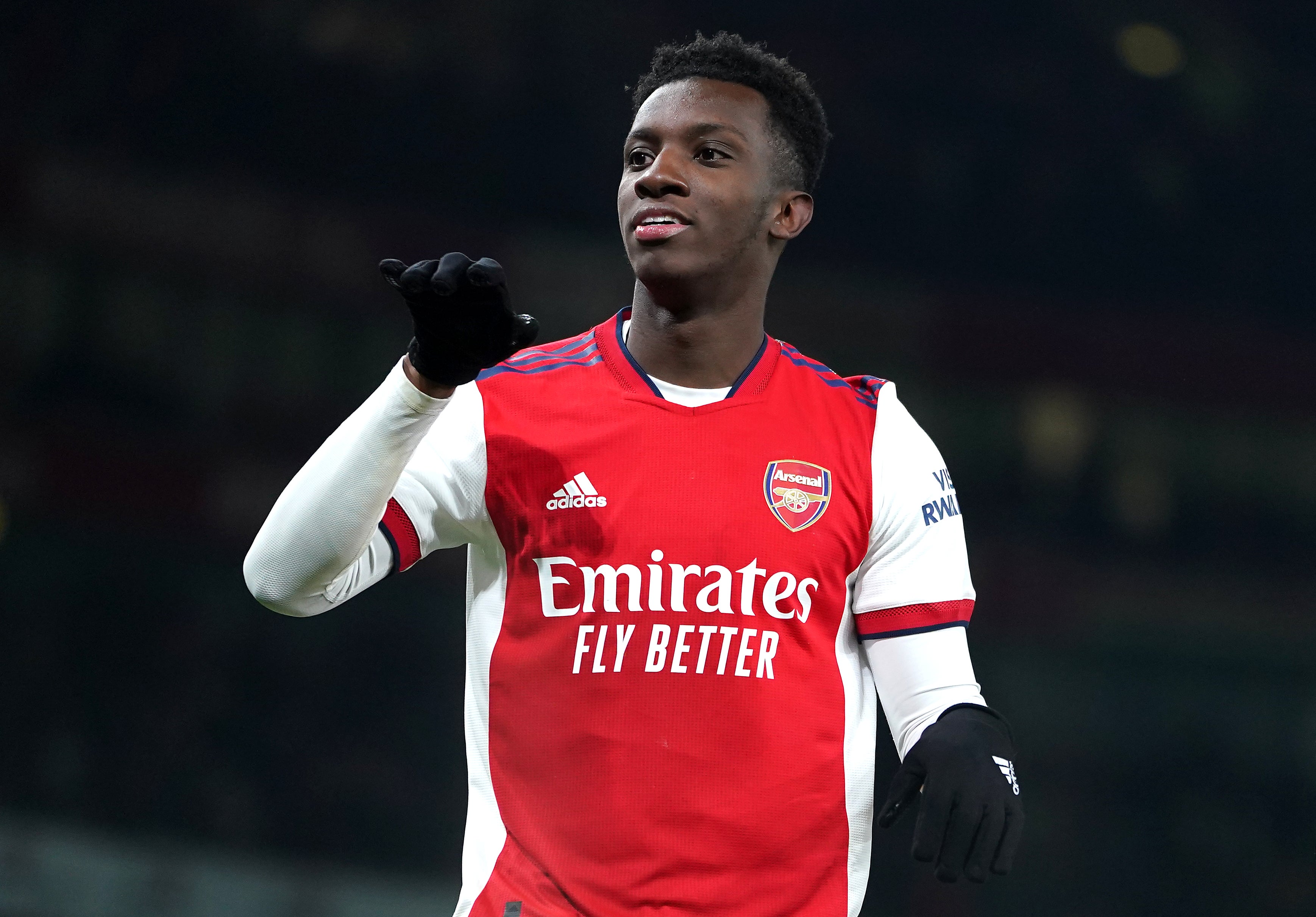 Arsenal forward Eddie Nketiah has committed his future to the club (Mike Egerton/PA)