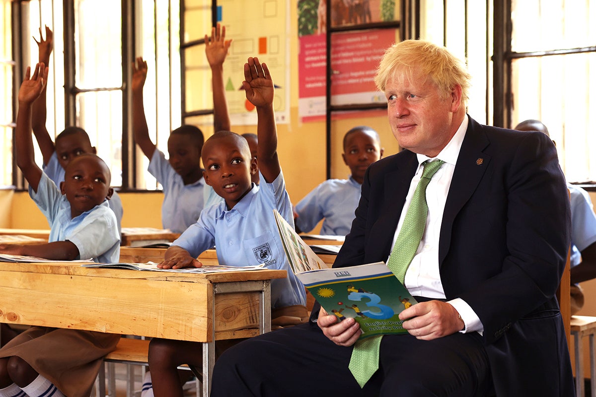 Boris Johnson will be monitoring the by-election results while on a visit to Rwanda