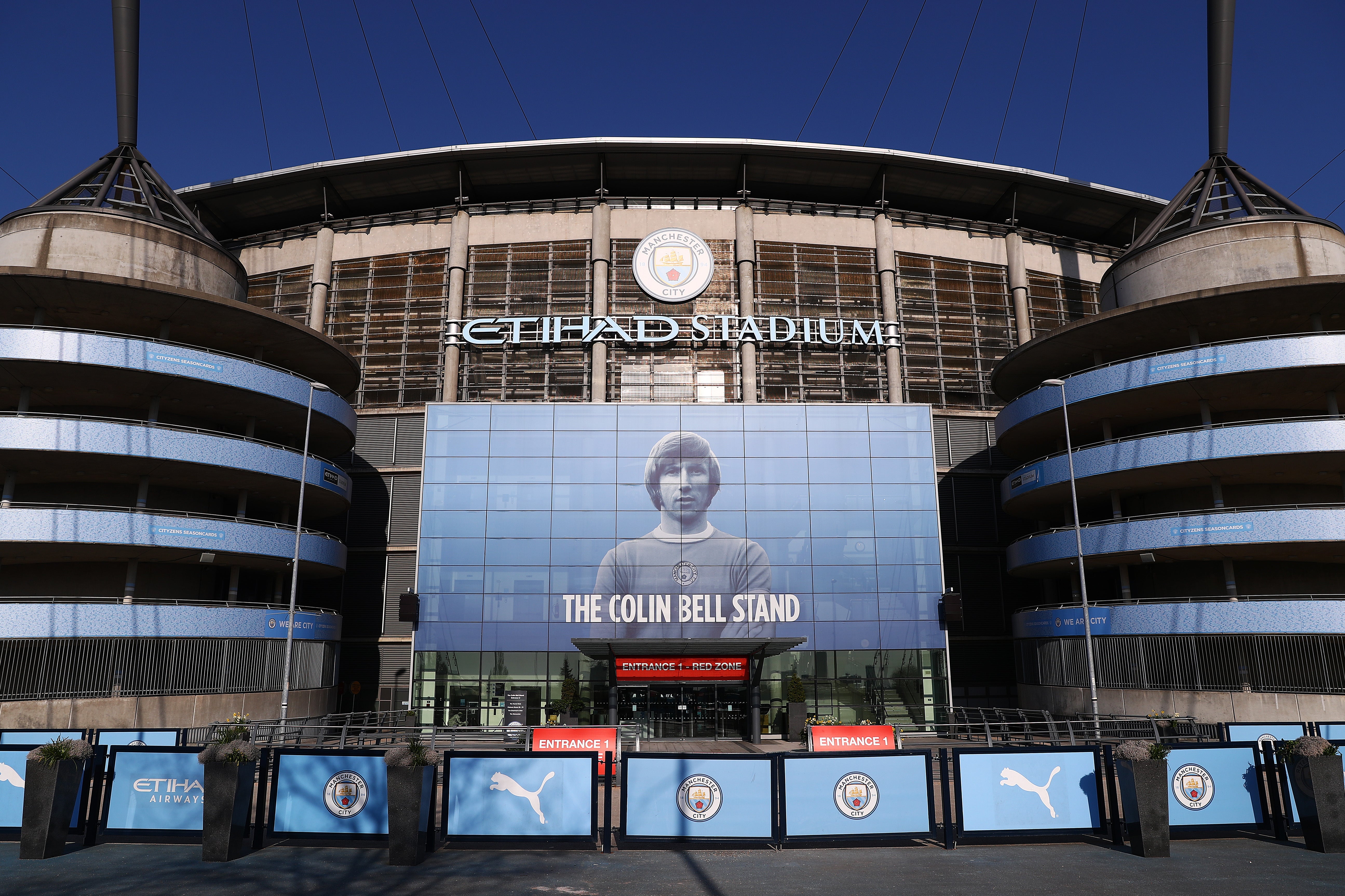 An exterior general view of the Etihad Stadium in Manchester (Tim Markland/PA)