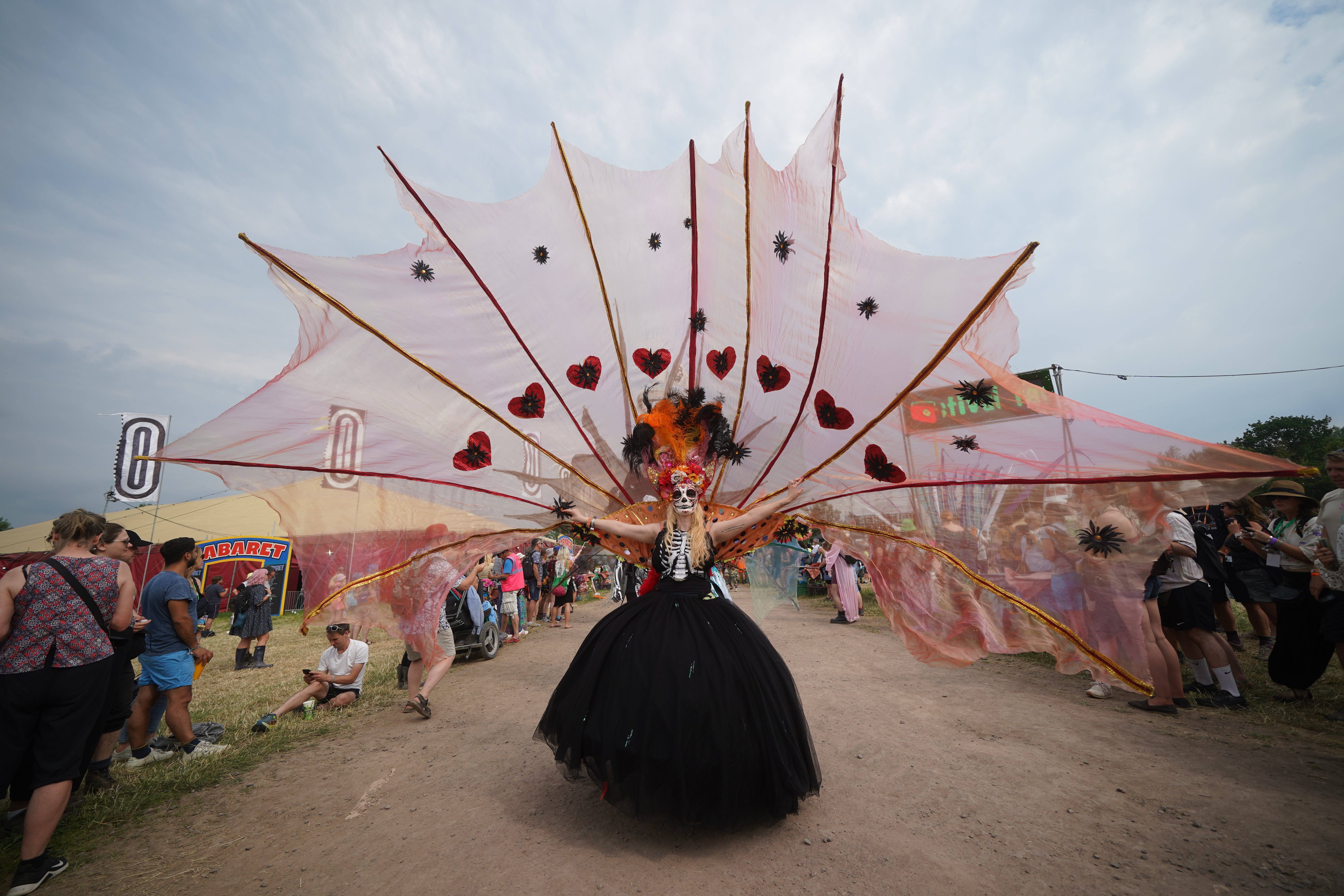 Notting Hill Carnival performers took part in the parade for the first time ever at Glastonbury Festival (PA)