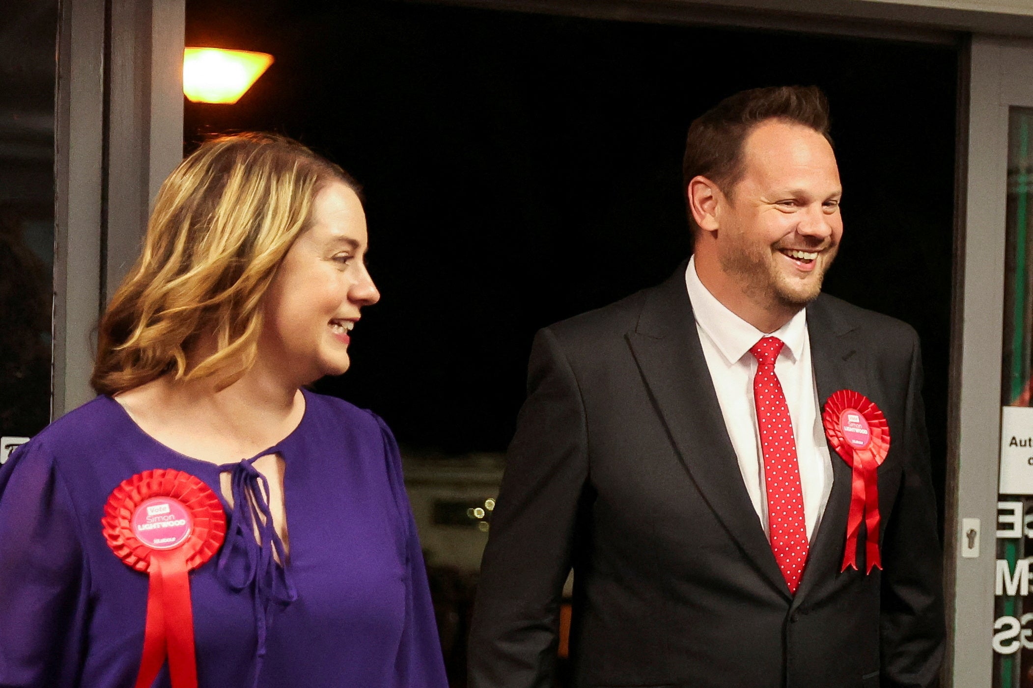 Simon Lightwood at a counting center after a by-election in Wakefield