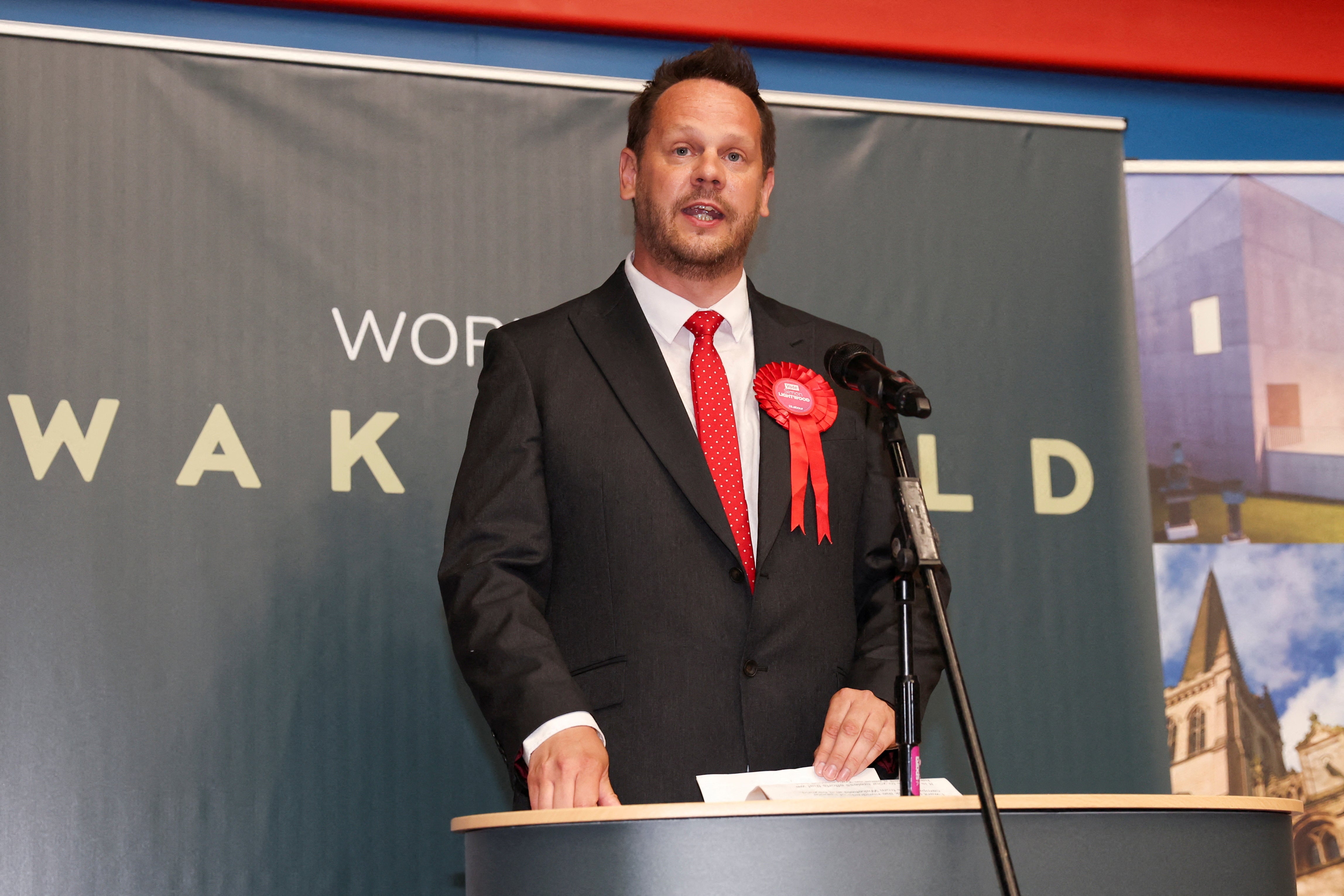 Labour party candidate Simon Lightwood wins by-election in Wakefield