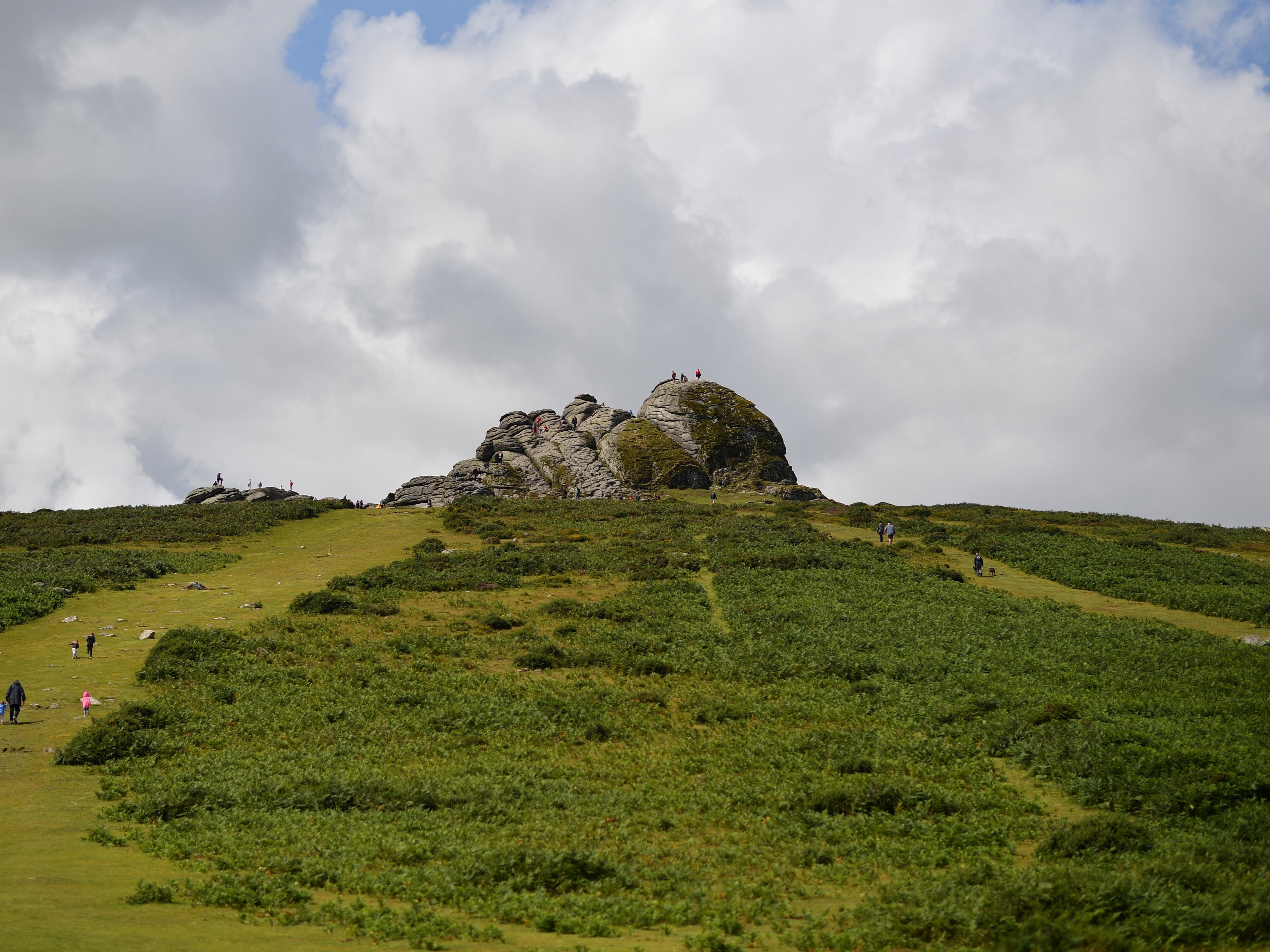 The 22-year-old was watching the sunset at Haytor Rocks (pictured) when he suffered a cardiac arrest