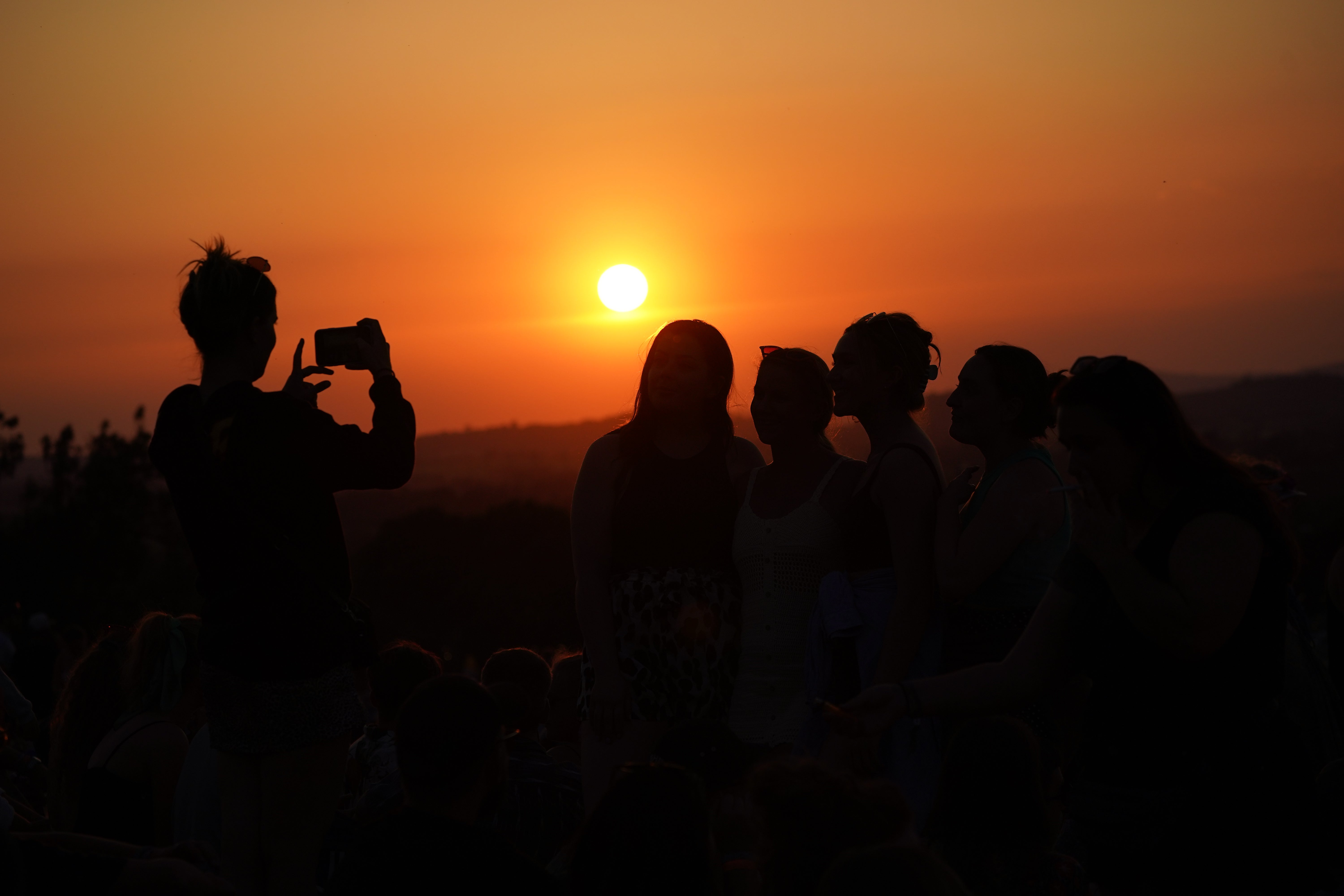 Glastonbury festivalgoers (Yui Mok/PA)