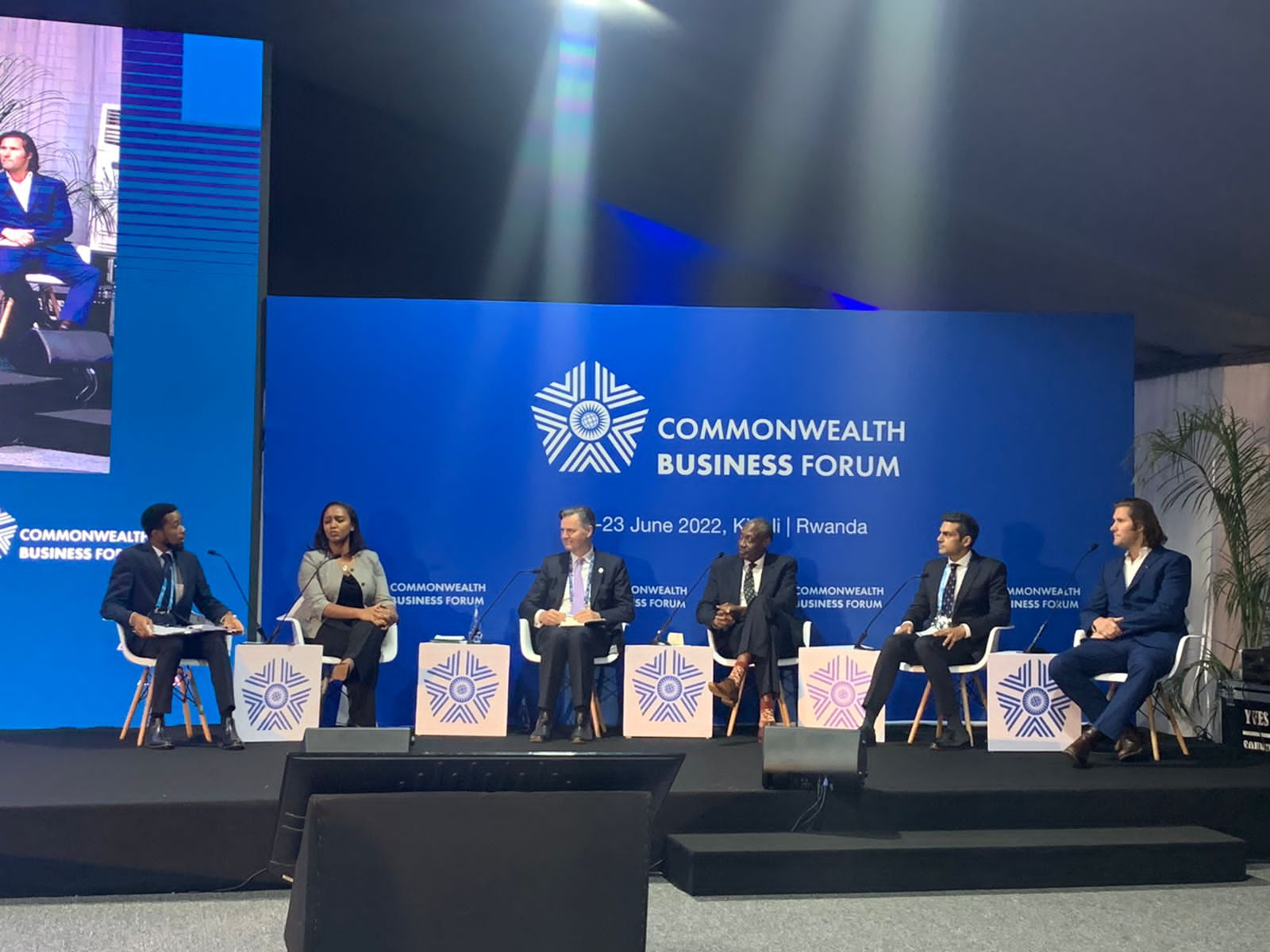 Max Graham speaking at the Commonwealth Business Forum in Rwanda